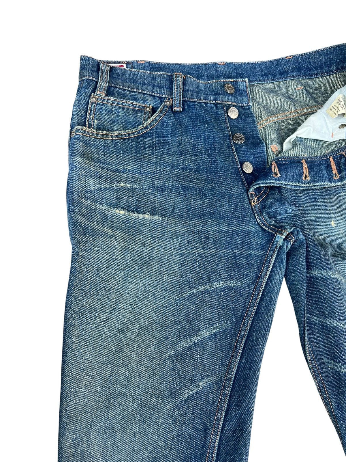 Backbone Backbone X Bobson Japan Distressed Fade Denim Bootcut Jeans Size US 31 - 8 Thumbnail