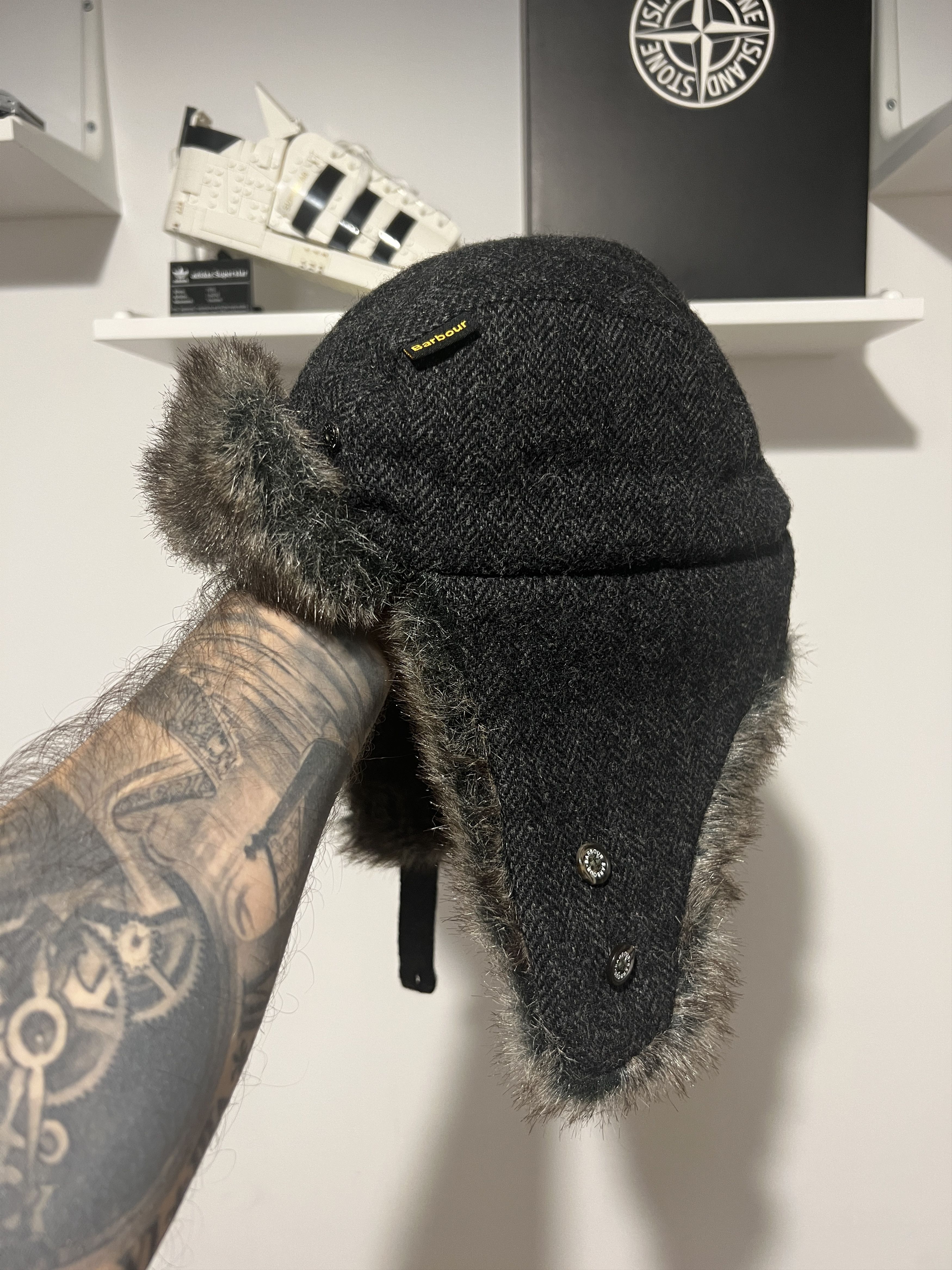 Barbour Trapper Hat Aviator Barbour Earflap Warm Winter Size ONE SIZE - 2 Thumbnail