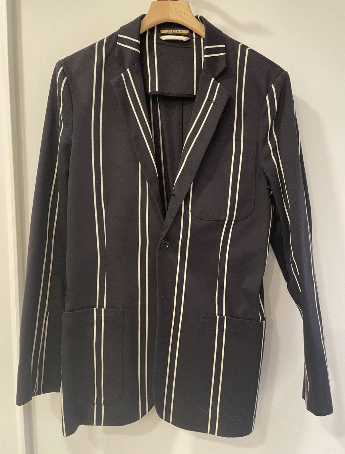 Rugby Ralph Lauren Rugby Ralph Lauren Ivy Style Striped Twill Blazer Small Size 38R - 1 Thumbnail