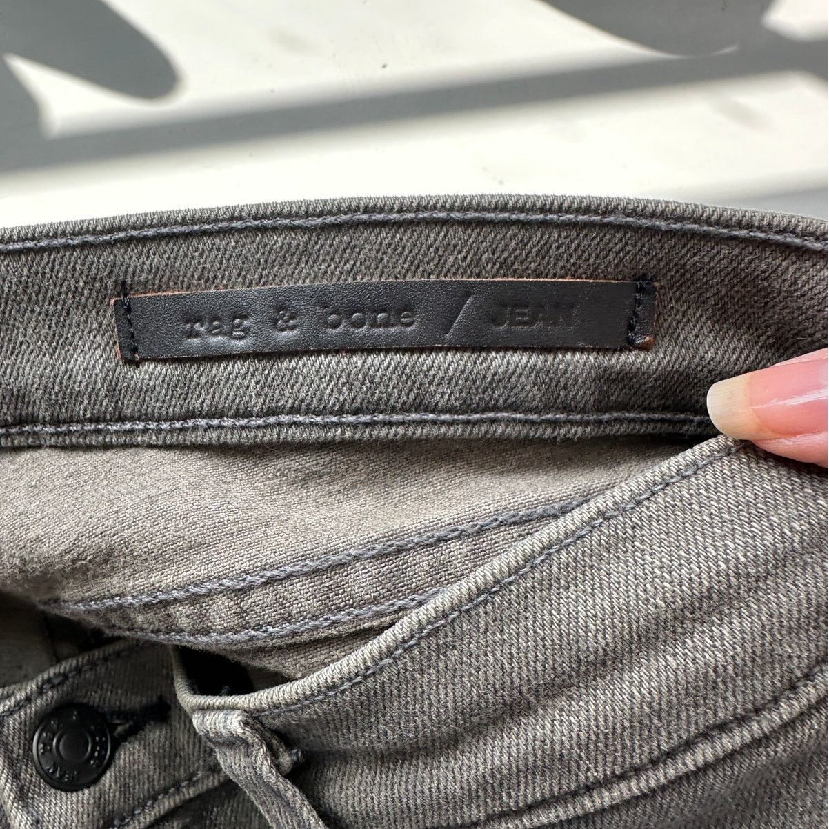 Rag & Bone Rag & Bone Iron Skinny Grey US 28 Mixed Media Zip Jeans Size 28" / US 6 / IT 42 - 14 Thumbnail