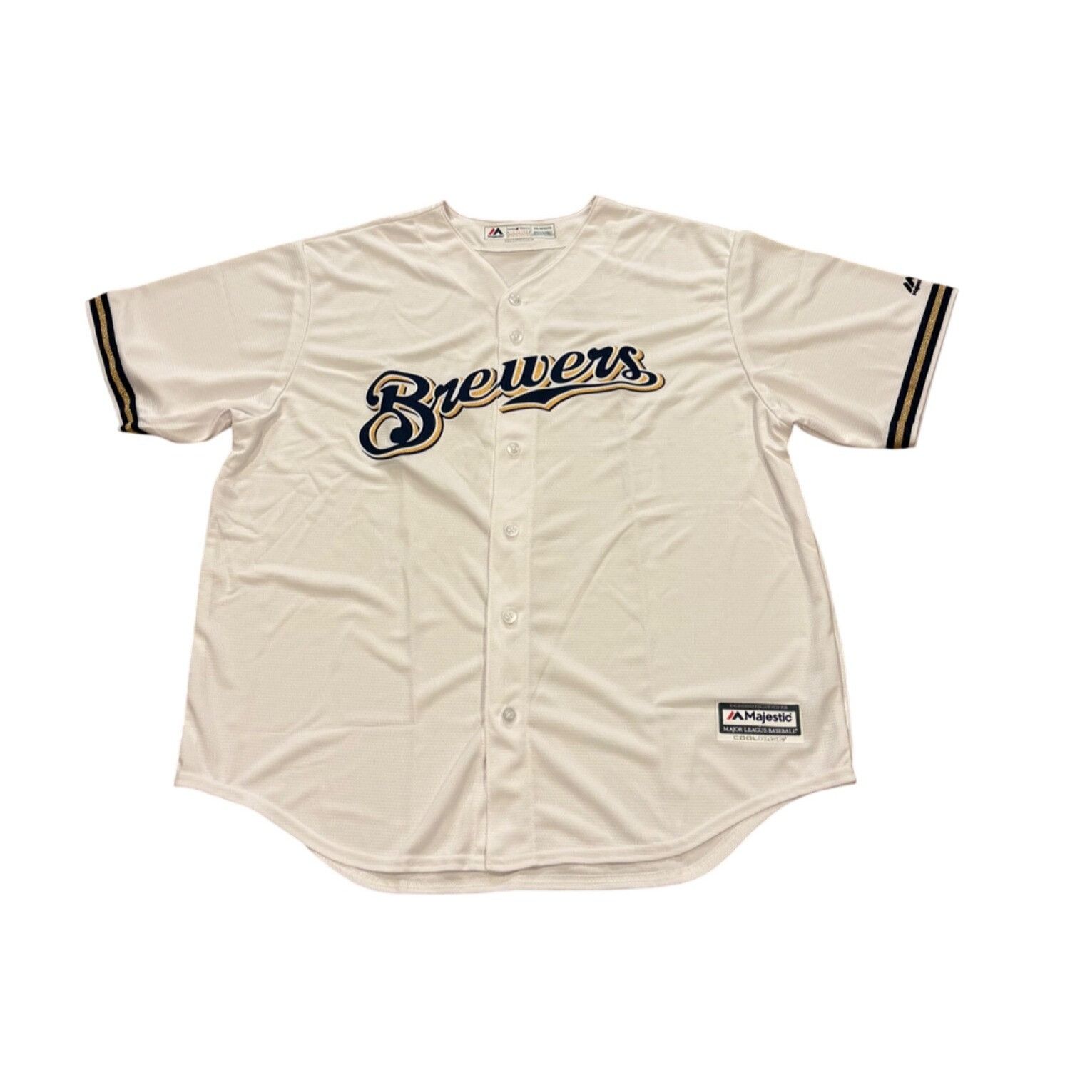 Majestic Majestic Milwaukee Brewers Cool Base MLB Baseball Jersey Whi Size US XXL / EU 58 / 5 - 1 Thumbnail