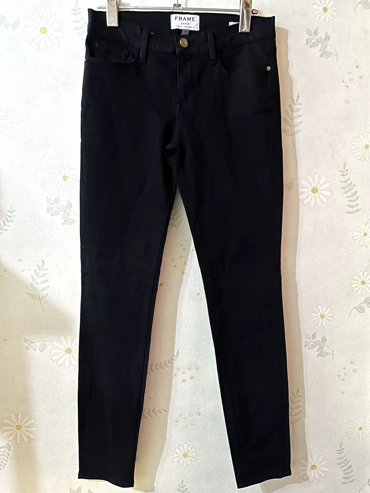 Frame FRAME Stretch Slim Black Jeans Size 27 Size 27" / US 4 / IT 40 - 1 Thumbnail