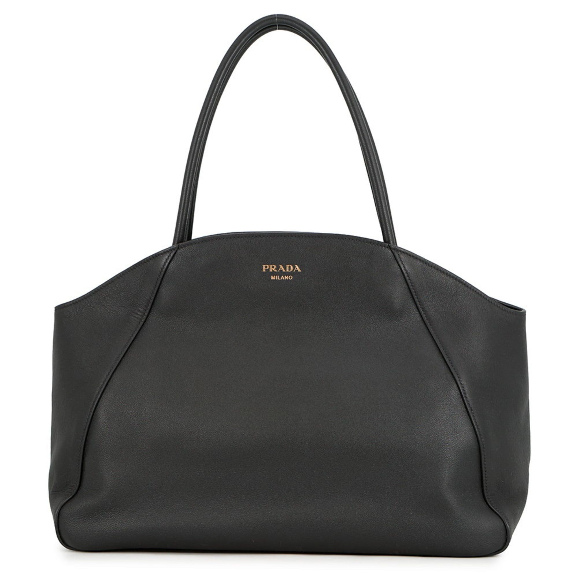 Prada leather tote bag 1BG510 PRADA black handbag