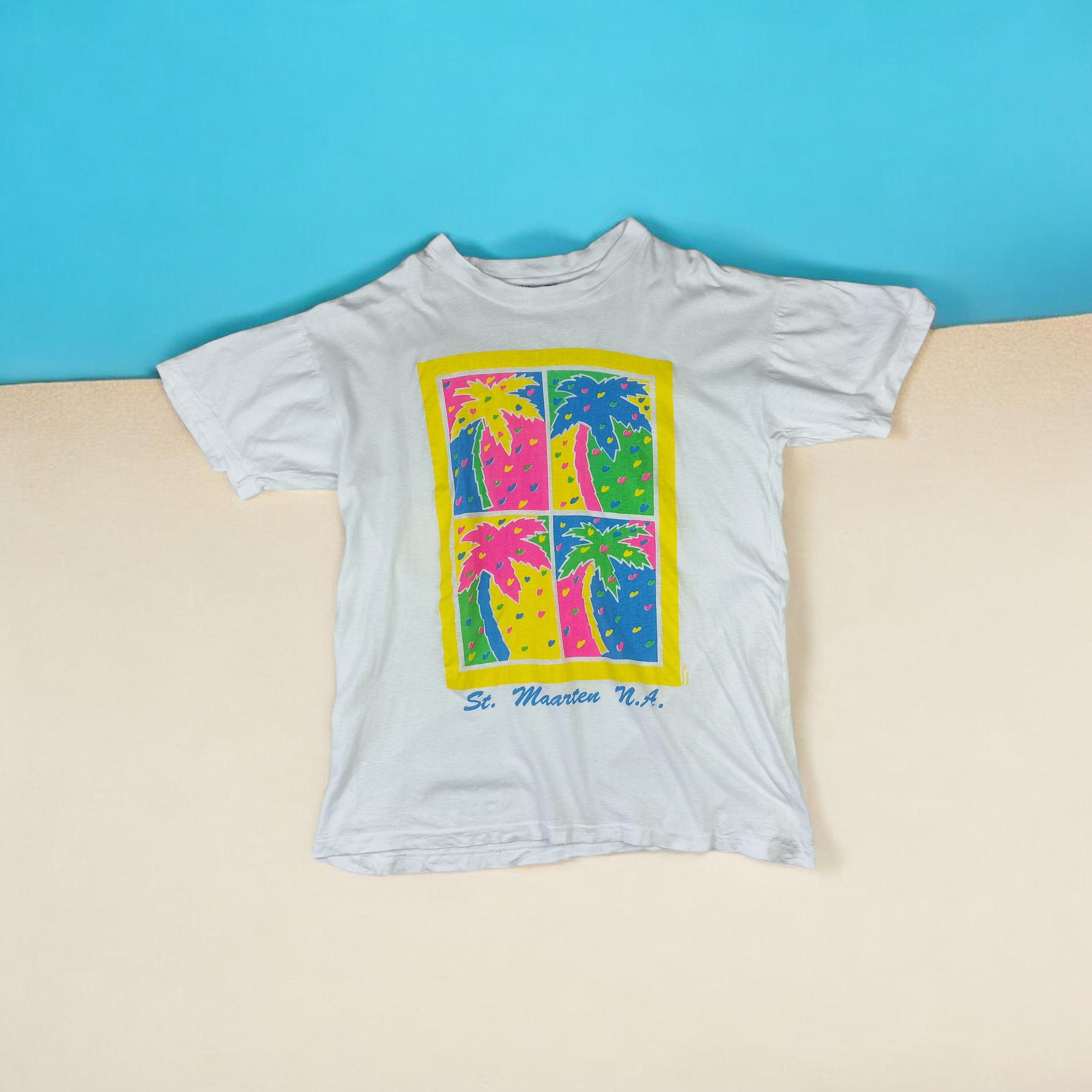 Vintage Vintage 90's SAINT MAARTEN ISLAND T-Shirt Single Stitches Size US M / EU 48-50 / 2 - 1 Thumbnail
