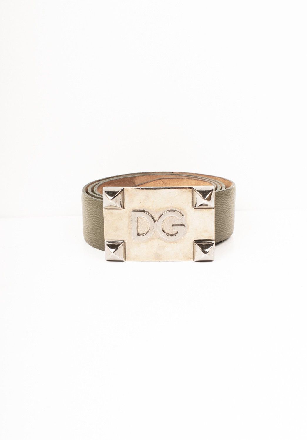 Dolce & Gabbana Dolce Gabbana Men Leather Belt Khaki Size L Size 38 - 1 Thumbnail