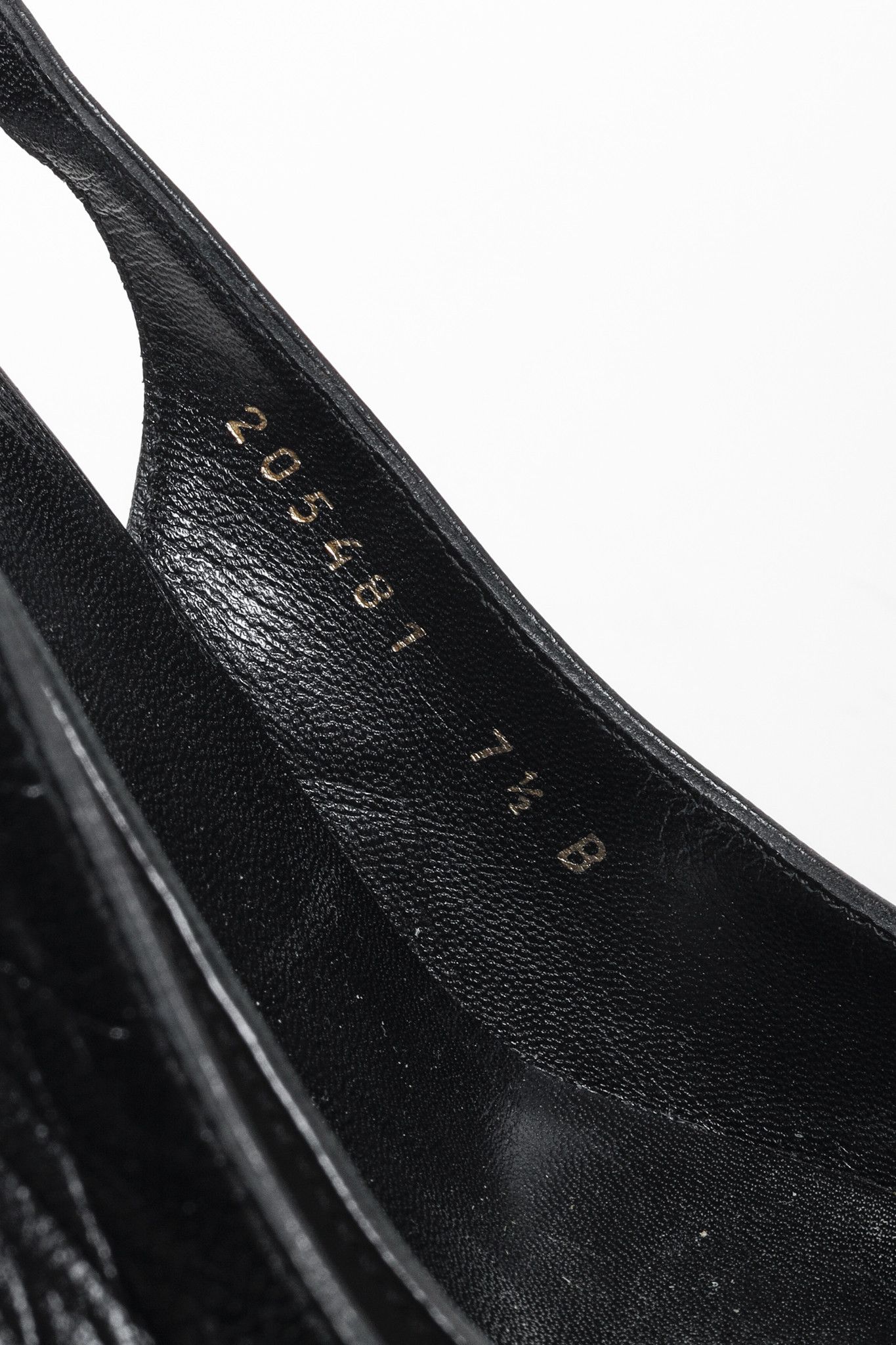 Gucci Gucci Black Leather Bamboo Accent Slingback Heels Size US 7.5 / IT 37.5 - 11 Thumbnail