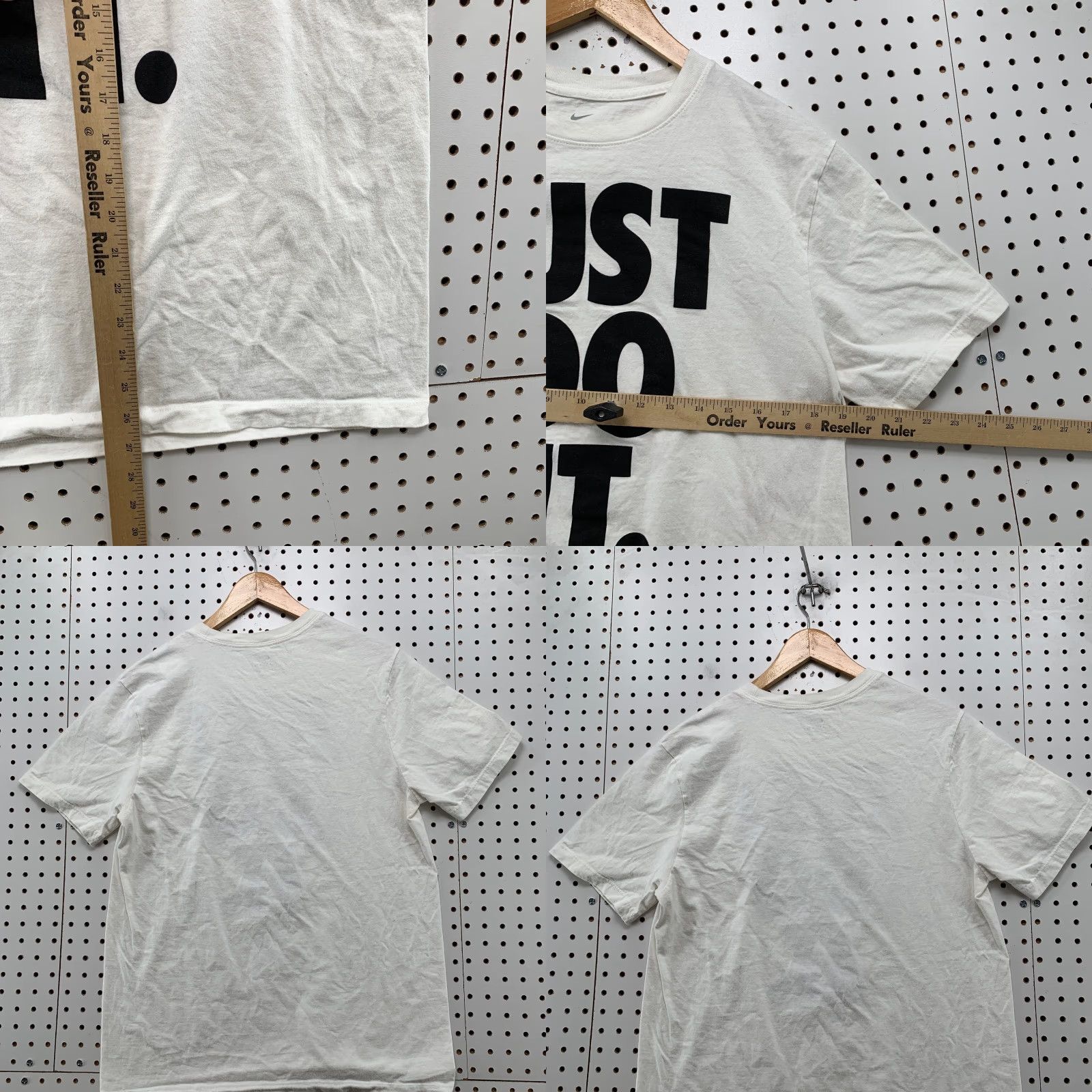 Nike Nike Shirt Mens Medium White Short Sleeve Just Do It Tee Size US M / EU 48-50 / 2 - 8 Thumbnail