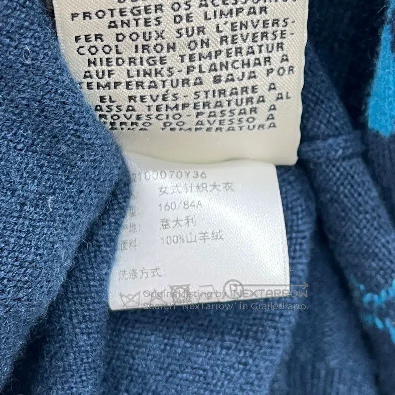 Hermes Hermes Jacquard Pattern Navy Blue Long Knit Open Cardigan Size XS / US 0-2 / IT 36-38 - 6 Thumbnail