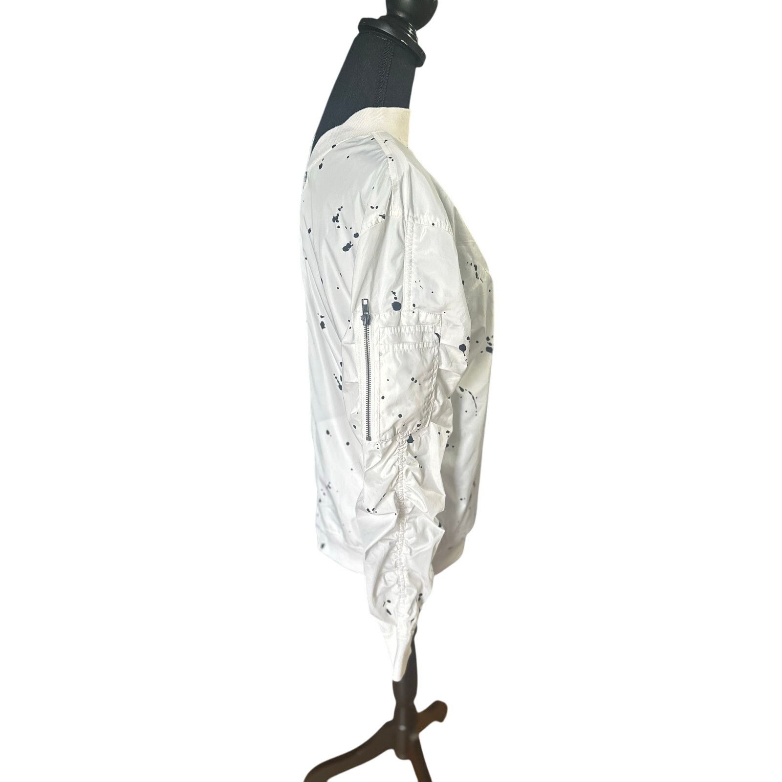 Carbon Carbon White Speckled Windbreaker Jacket Size US S / EU 44-46 / 1 - 4 Thumbnail