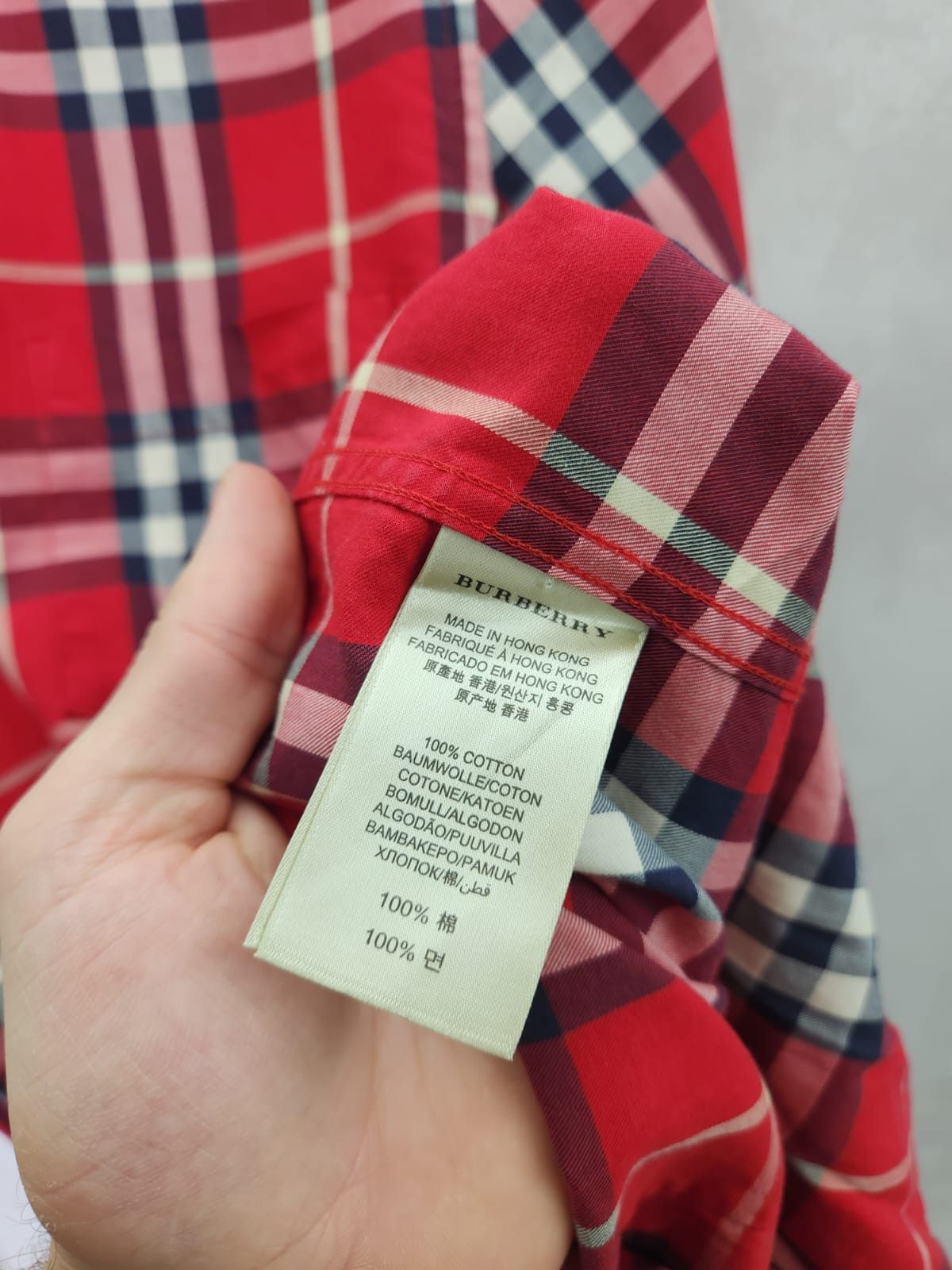 Burberry Burberry Checkered Red Shirt Size US M / EU 48-50 / 2 - 12 Thumbnail