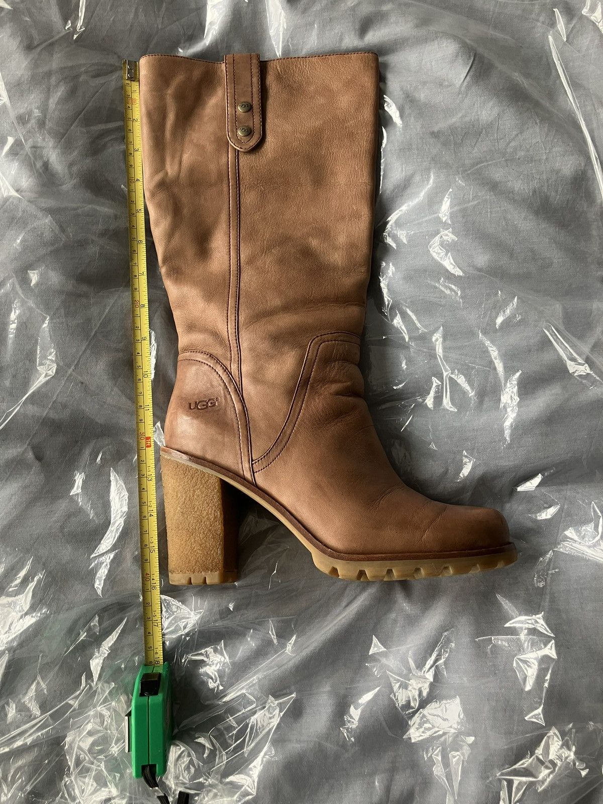 Ugg UGG Soft Leather Mid-Calf Boots in Camel Colour Size US 9 / IT 39 - 17 Thumbnail