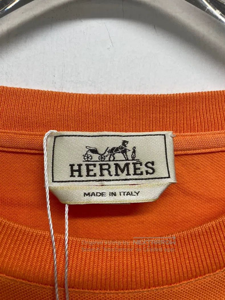 Hermes Hermes Round Neck Short-Sleeve Orange Size 3XL / US 20-22 - 2 Thumbnail