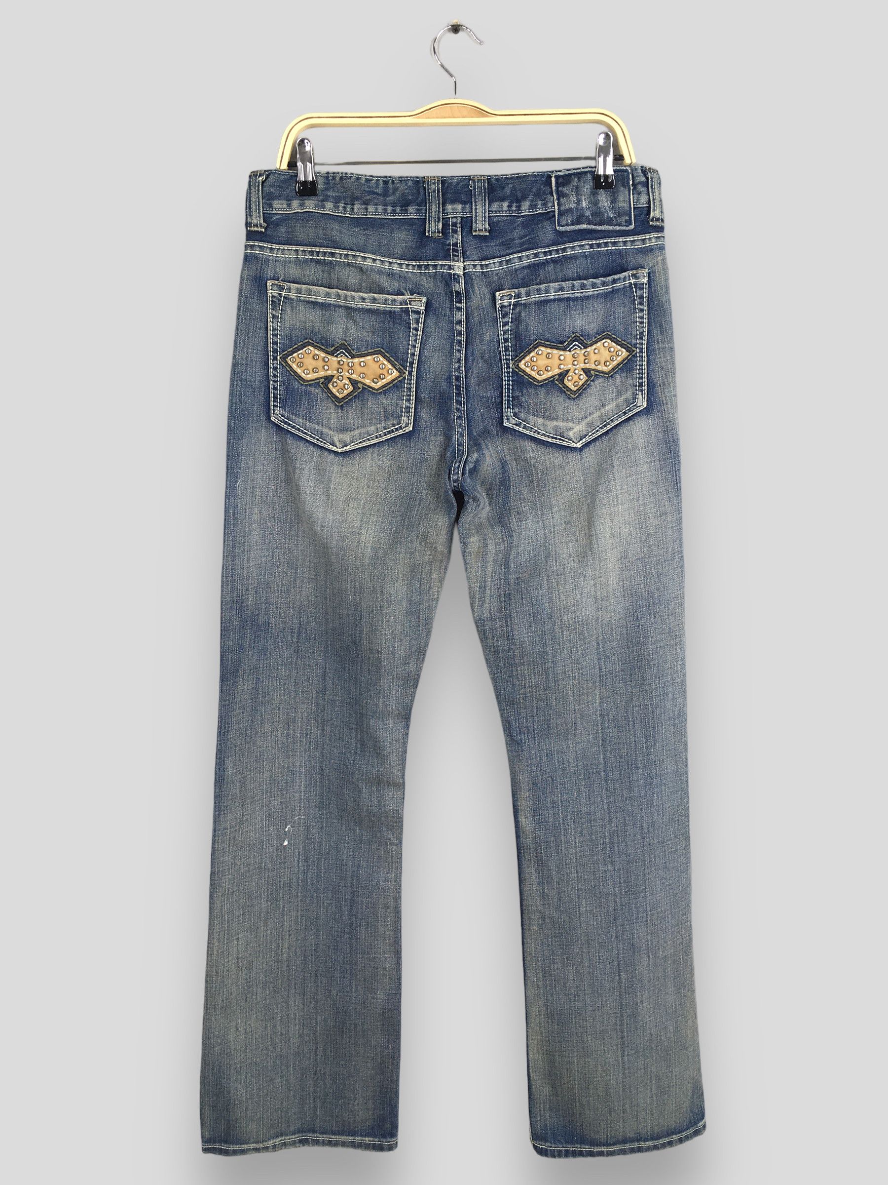 Helix Size 31x32 Vintage Y2K Helix Faded Flared Bootcut Jeans S208 Size US 31 - 8 Thumbnail