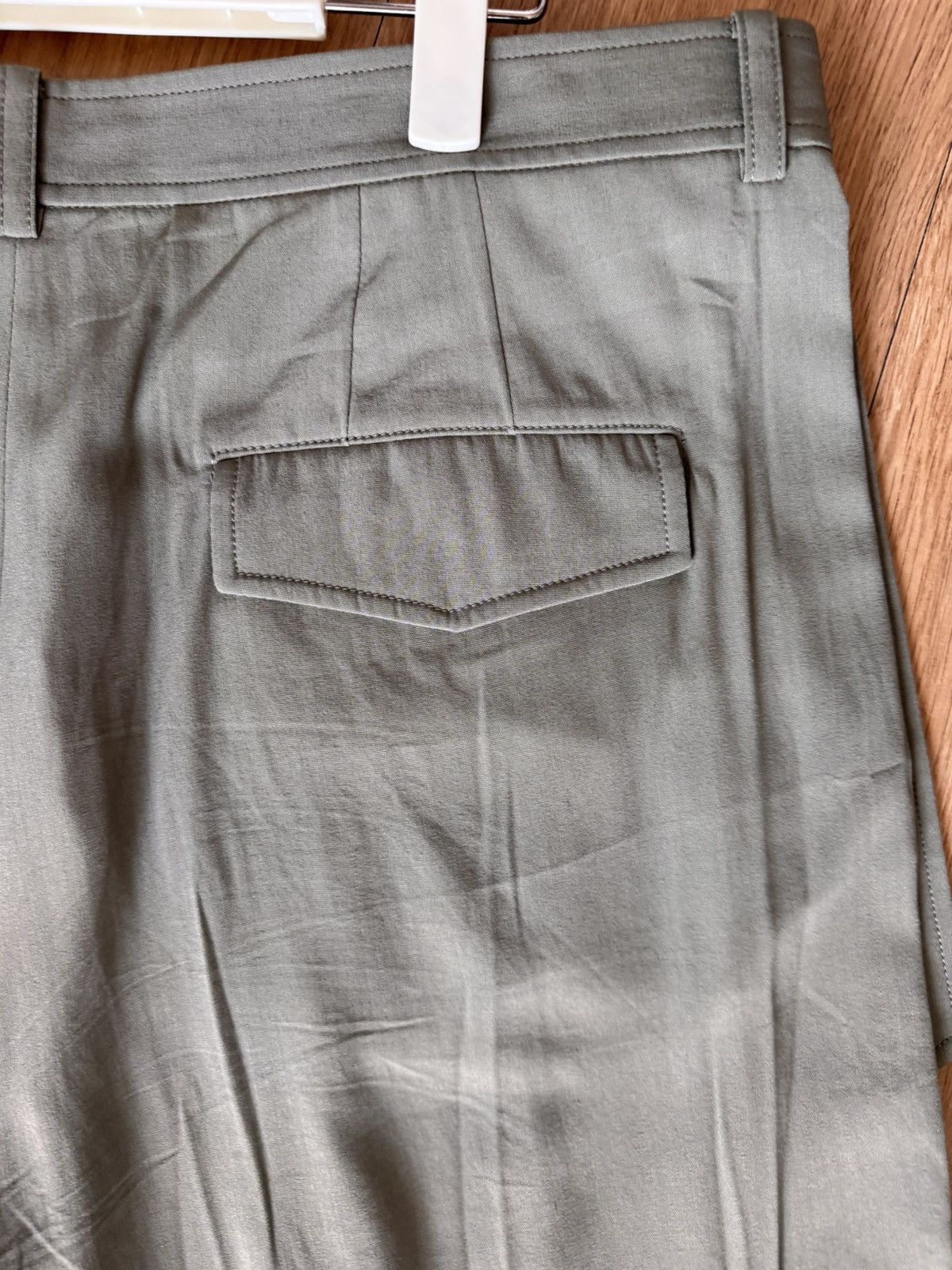 RECTO RECTO RM 25S Wrinkle Detail Belted Shorts in Dark Khaki Size US 32 / EU 48 - 12 Thumbnail