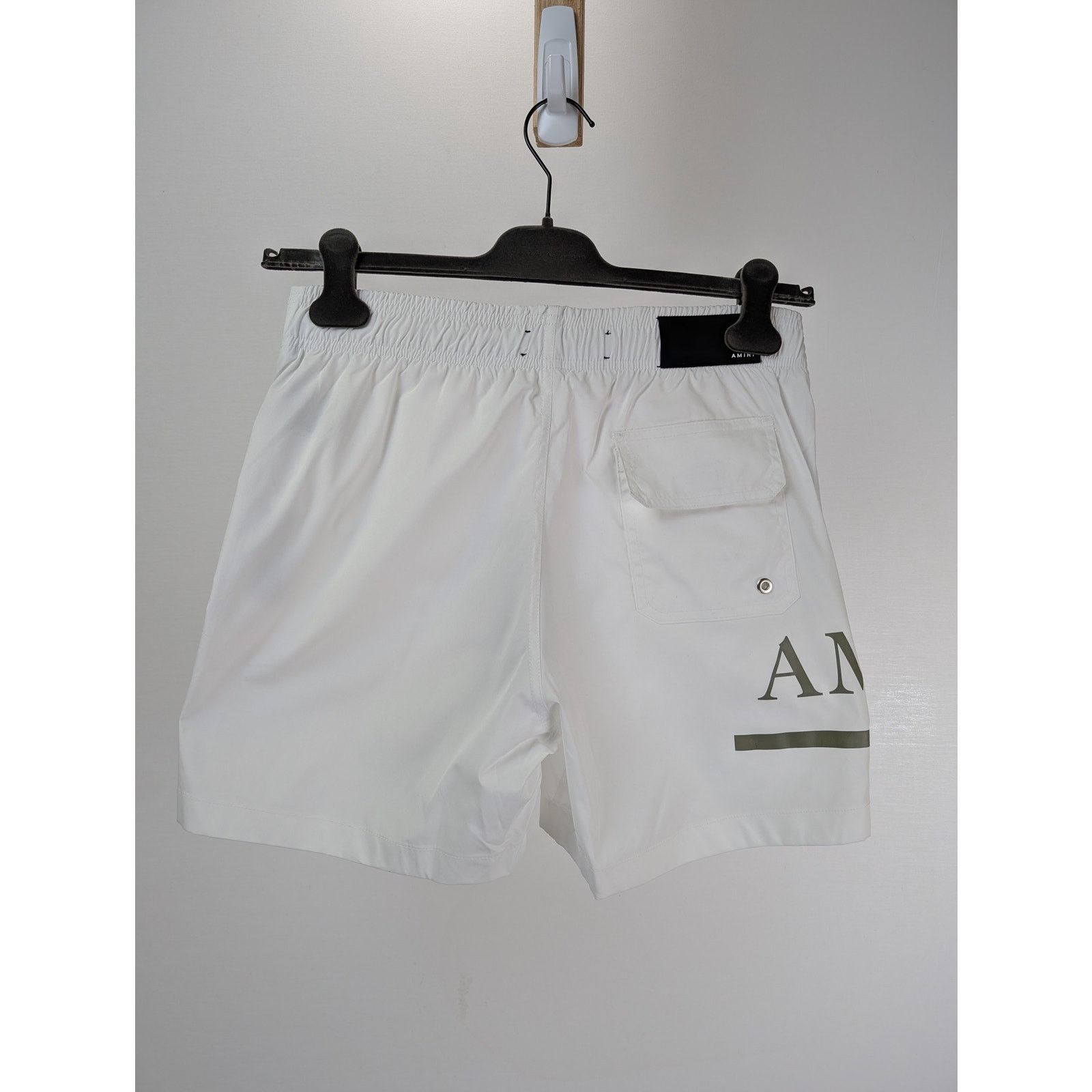 Amiri o1rshd1 MA Bar Logo Swimtrunk Trunk Shorts in White Size US 30 / EU 46 - 5 Thumbnail