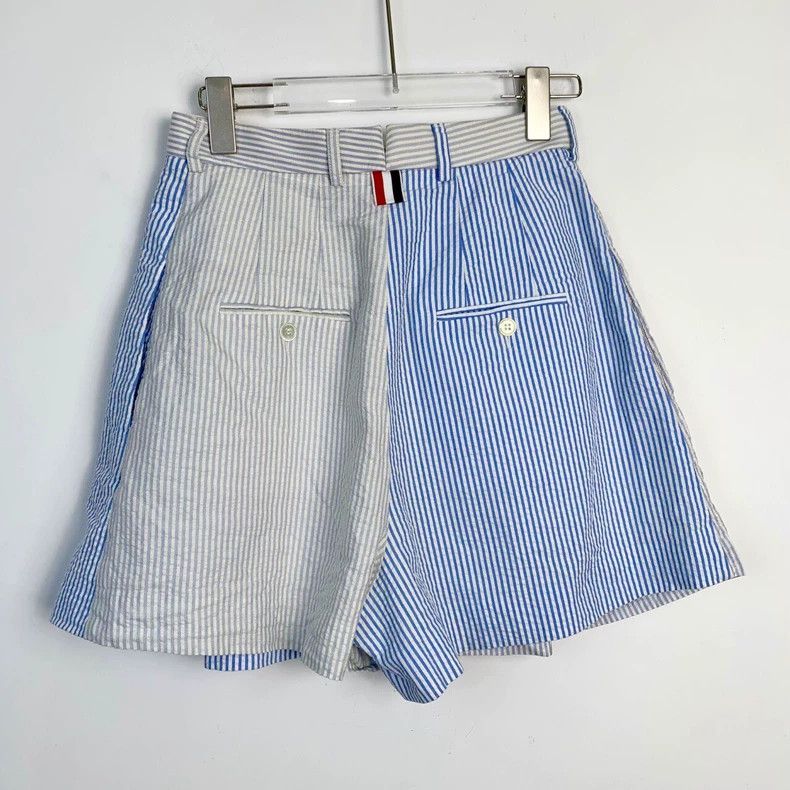 Thom Browne Thom Browne Blue and white striped stitching design casual Size 26" / US 2 / IT 38 - 2 Thumbnail