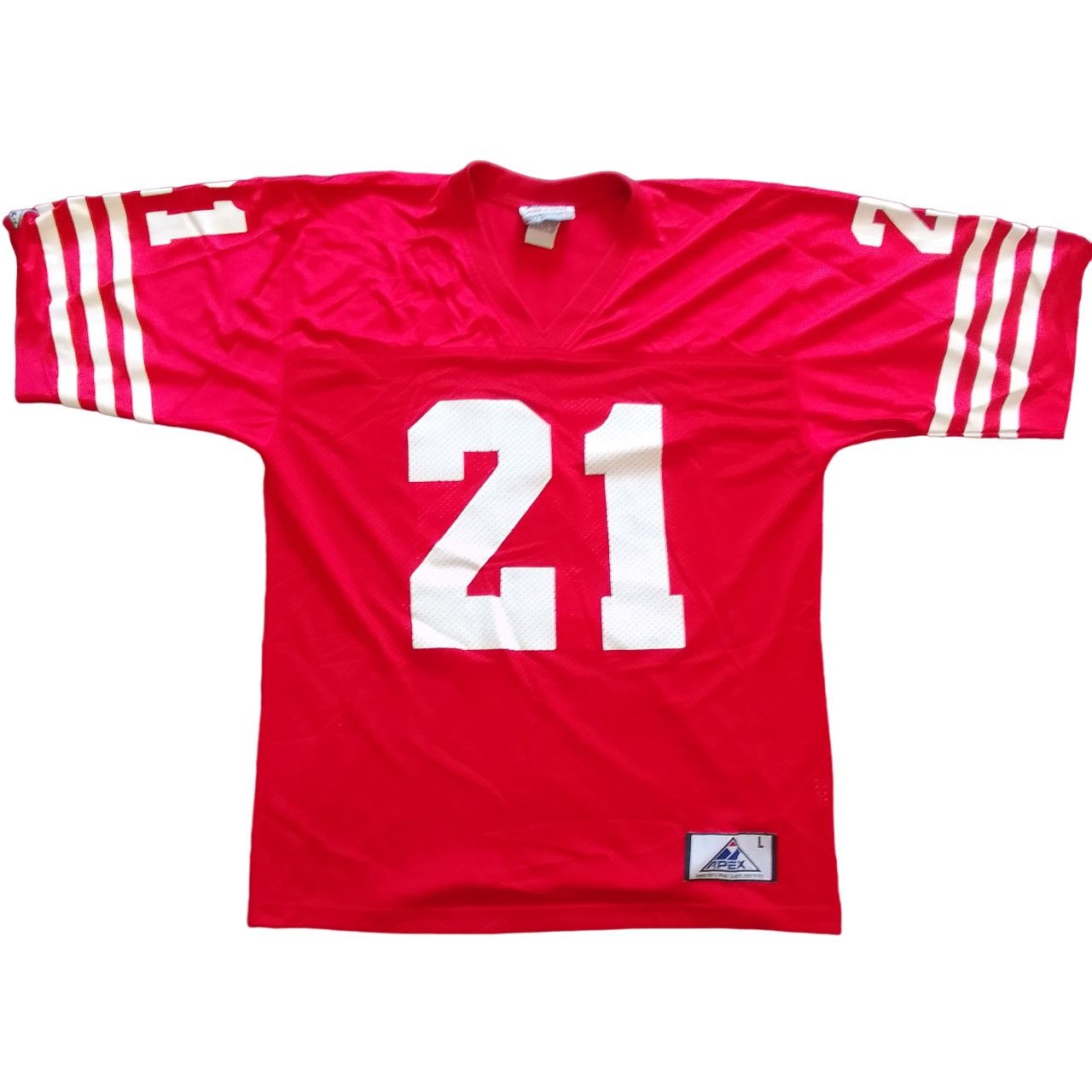 NFL × Starter SF 49ers DEION 1994 Sanders #21 APEX jersey L red NFL vtg Size US L / EU 52-54 / 3 - 2 Thumbnail