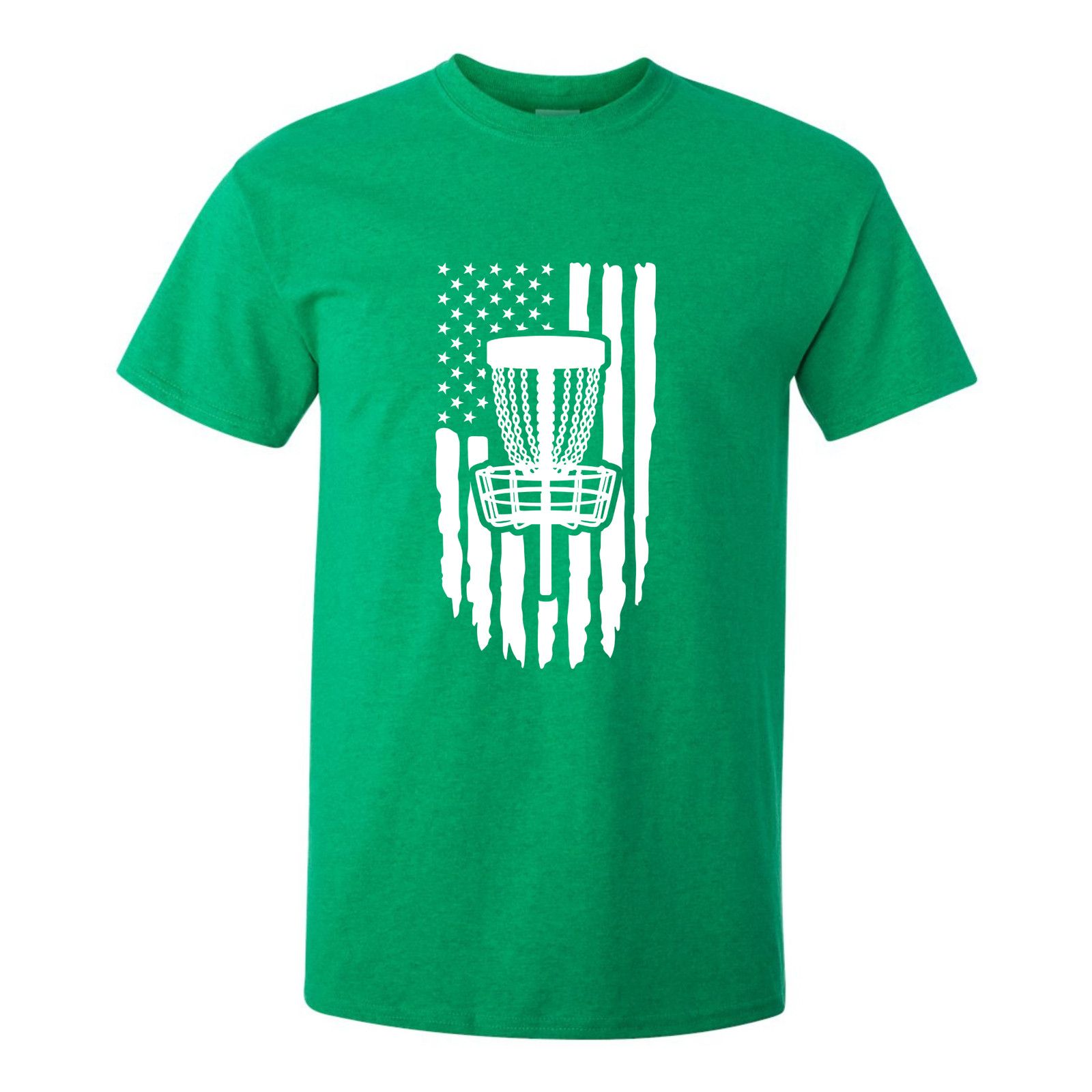 Gildan Disc Golf Shirt American Flag PATRIOTIC Discgolfing T-Shirt Size US L / EU 52-54 / 3 - 6 Thumbnail