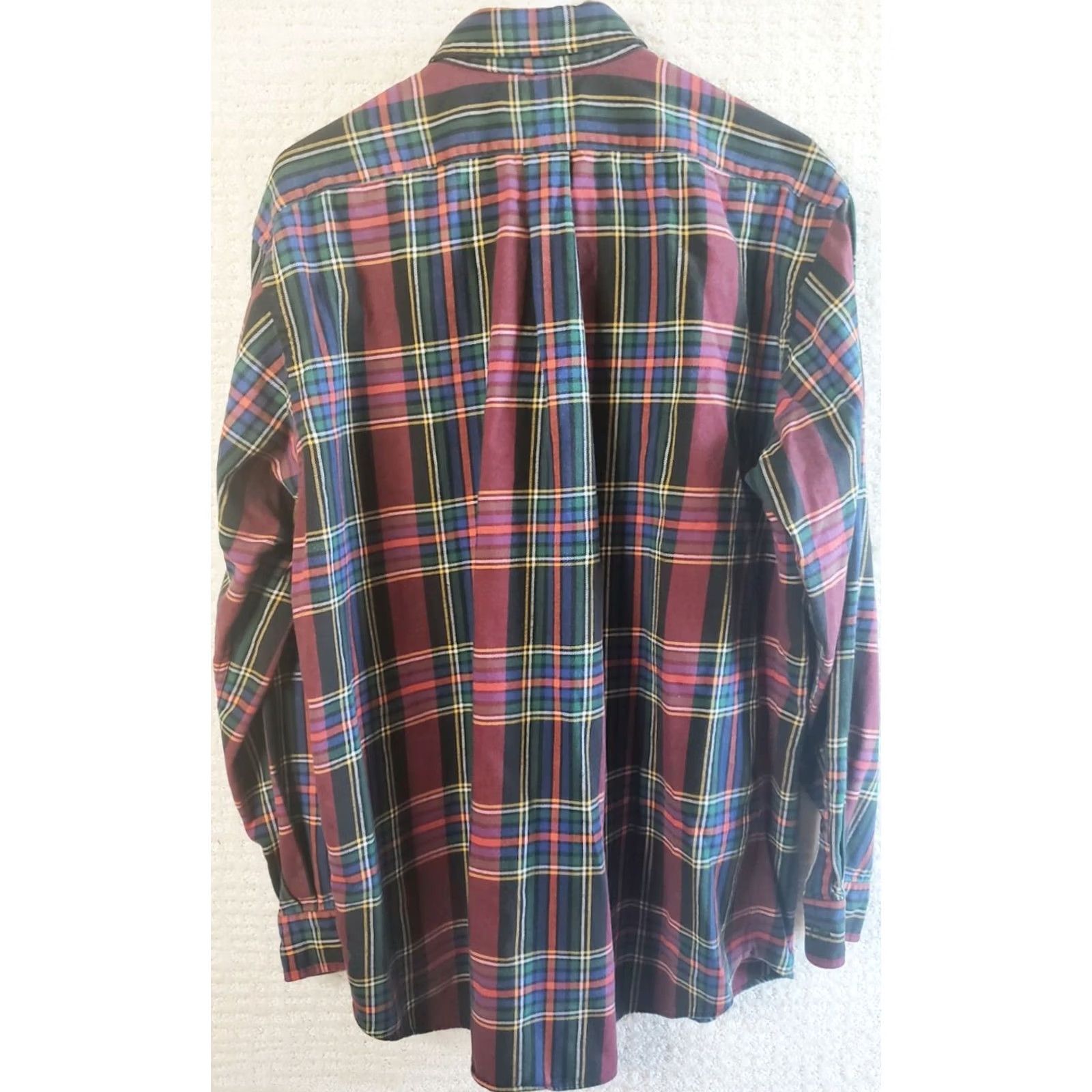 Polo Ralph Lauren Ralph Lauren Polo Benford Shirt Mens L Large Red Multicolor Plaid Long Sleeve Cotton Size US L / EU 52-54 / 3 - 7 Thumbnail