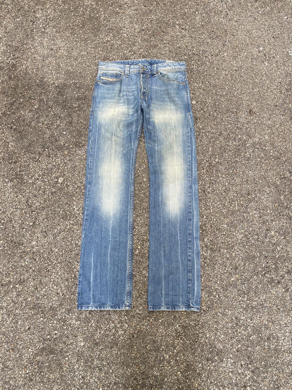 image of Vintage Diesel Safado Denim Blue Wash Slim Straight Jeans, Men's (Size 30)