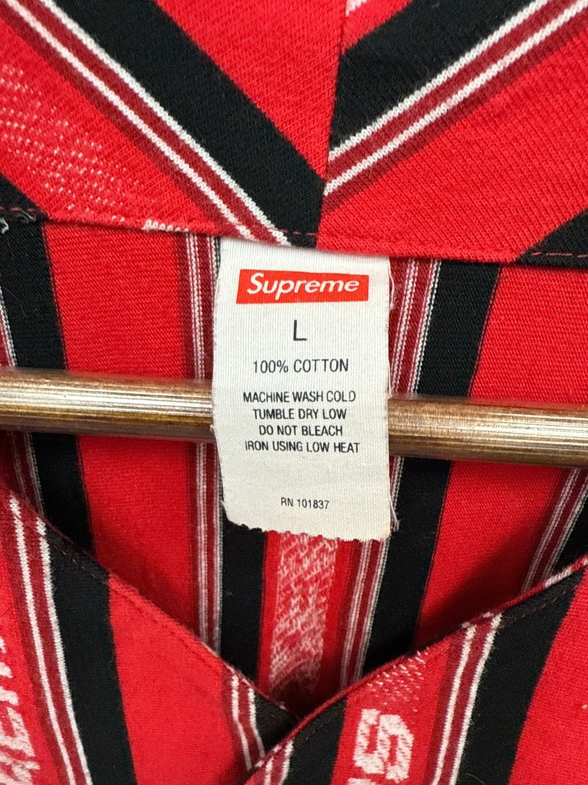 Supreme Supreme Jacquard Logo Baseball Jersey Size US L / EU 52-54 / 3 - 3 Thumbnail