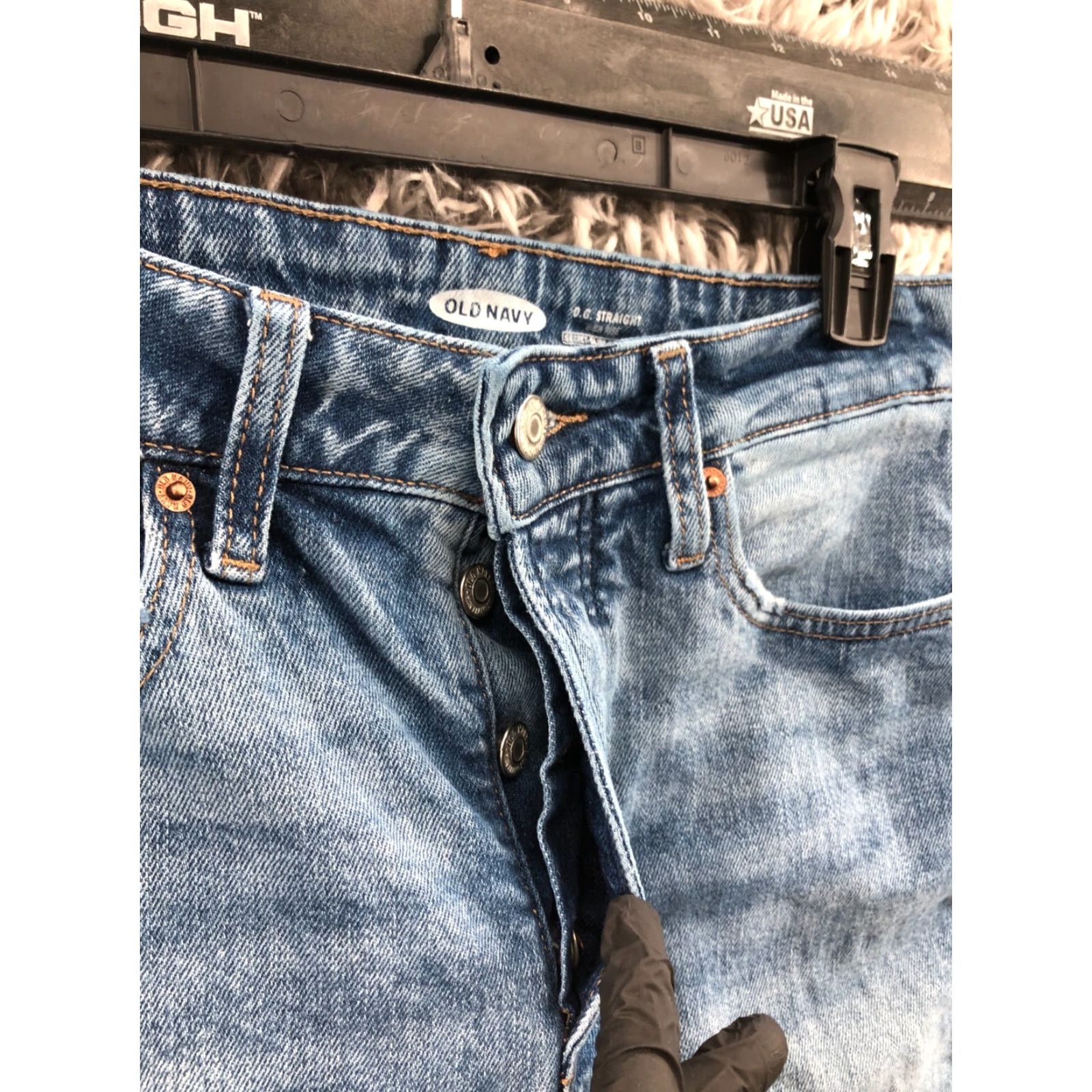 Old Navy VINTAGE Old Navy OG High Straight Jeans Size 4 Womens Medium Wash Blue Button Fly Size 27" / US 4 / IT 40 - 5 Thumbnail