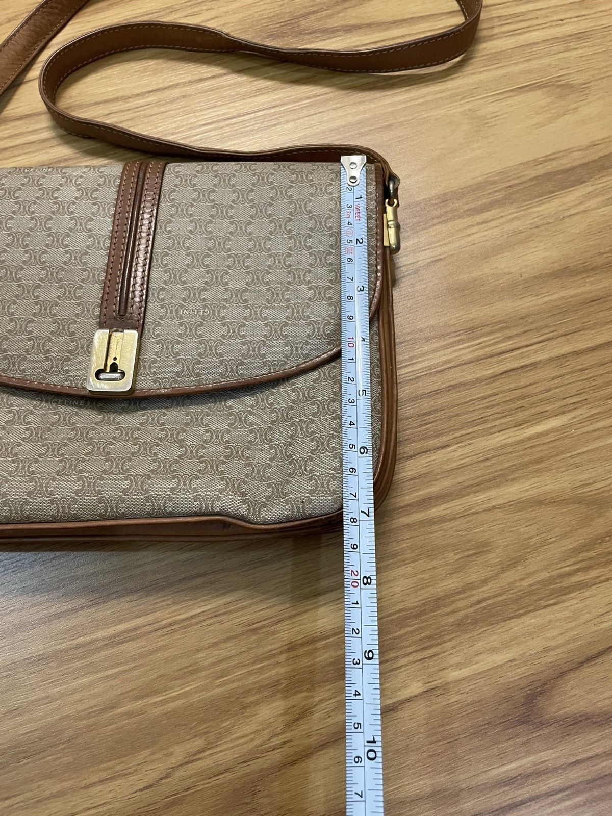 Celine Vintage Celine Macadam Blason Leather Shoulder Bag (M06) Size ONE SIZE - 22 Thumbnail