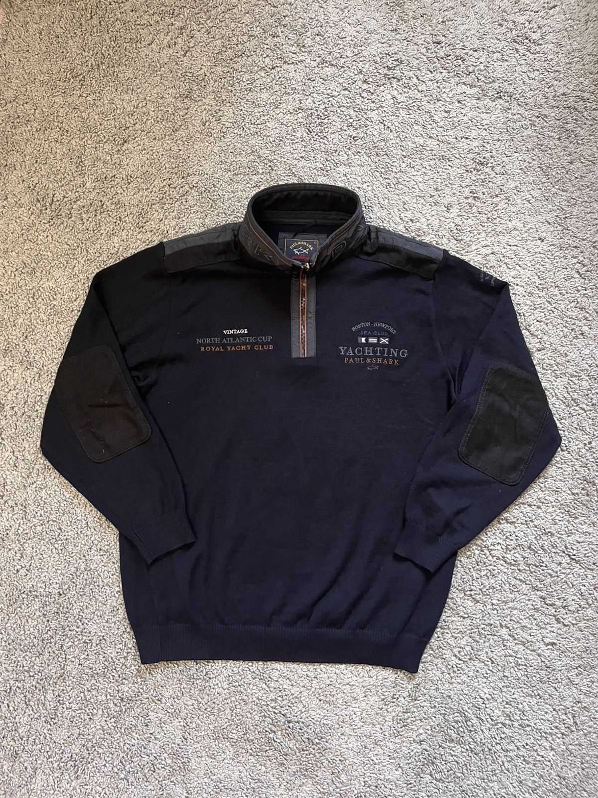 Paul & Shark Vintage Paul & Shark Yachting 1/4 RiRi Zip Sweater Size US XL / EU 56 / 4 - 1 Thumbnail