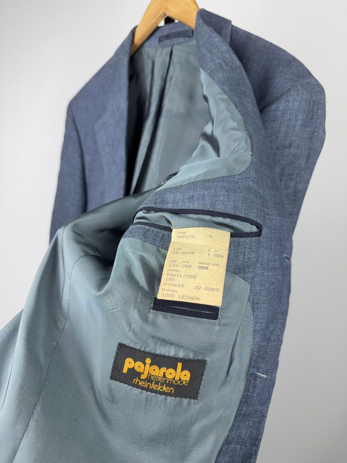 Hugo Boss Luxury Boss Hugo Boss Linen Blazer Maputo Blue 3 Button EU50 Size 40R - 11 Thumbnail