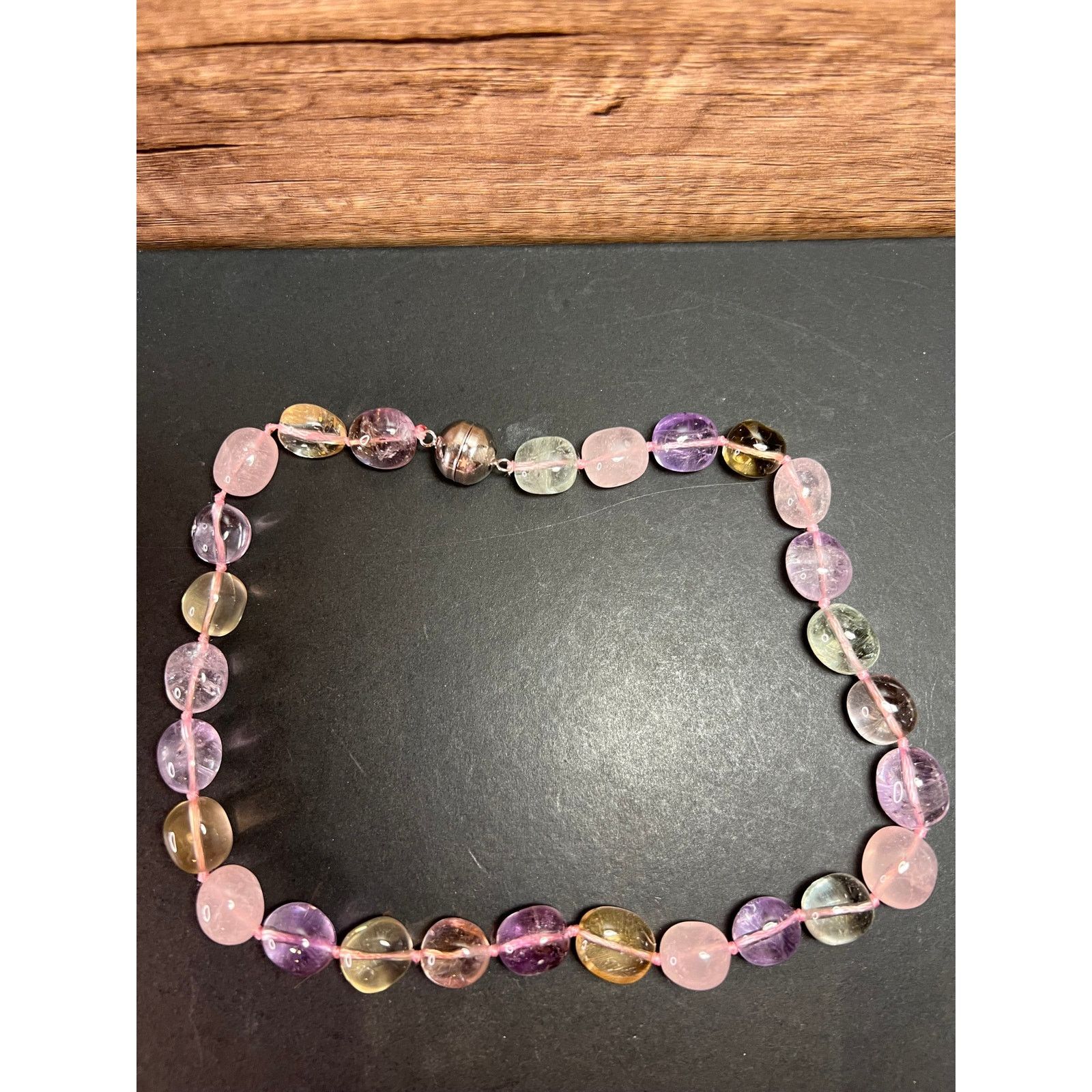 Other NEW Multi quartz knotted necklace with 925 magnetic clasp Size ONE SIZE - 2 Thumbnail