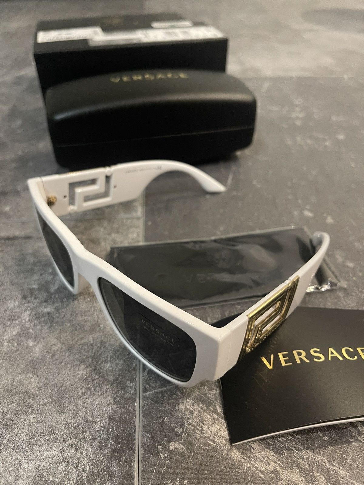 Versace Versace white gold unisex shades Full Set Size ONE SIZE - 2 Thumbnail