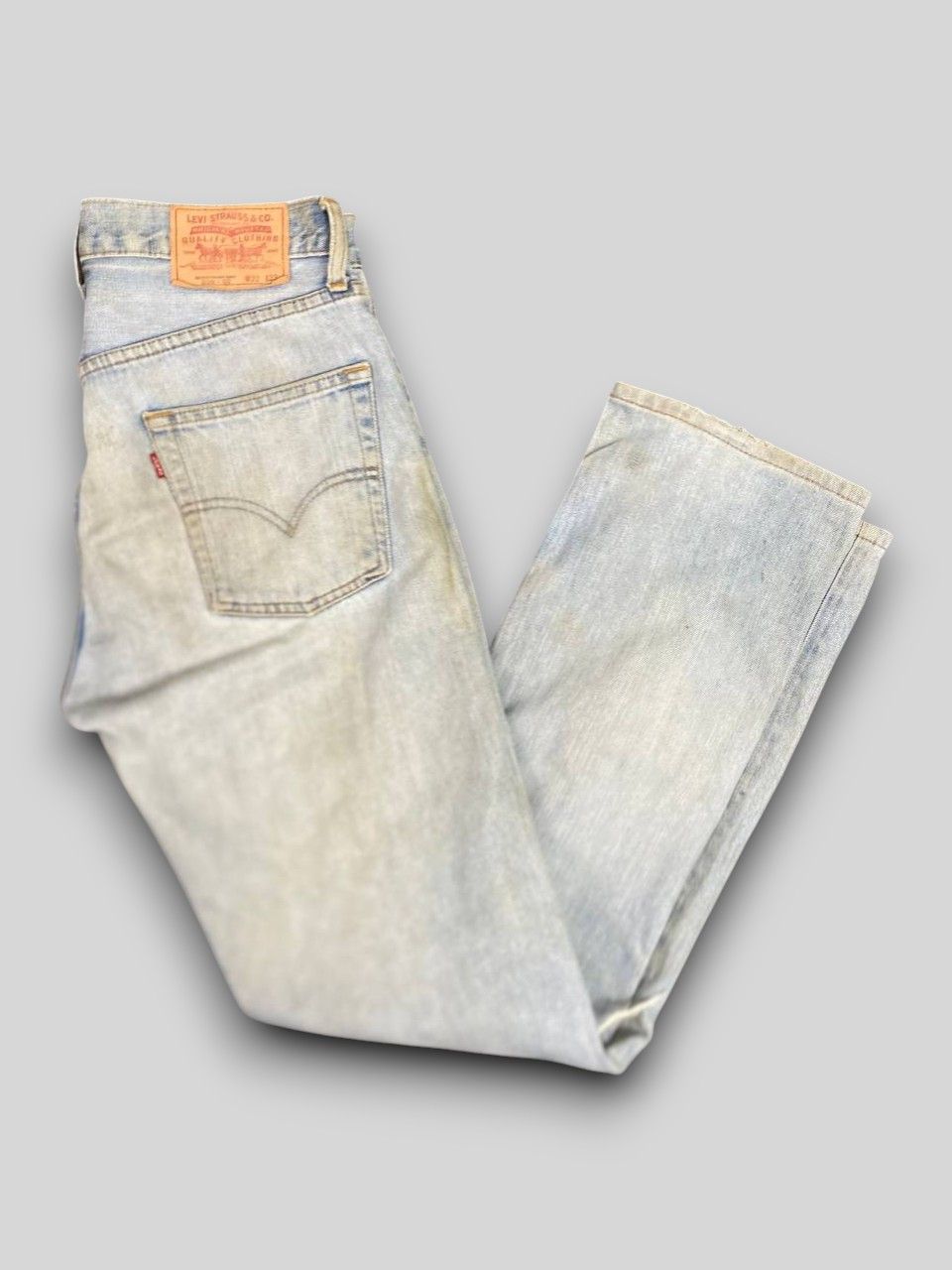 Levi's vintage levis 505 distressed denim nice design Size US 33 - 1 Thumbnail