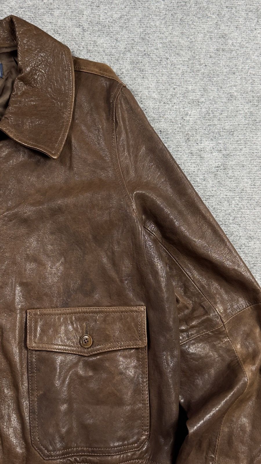 Ralph Lauren Vintage Polo Jeans Ralph Lauren A-2 Leather Bomber Jacket XL Size US XL / EU 56 / 4 - 4 Thumbnail