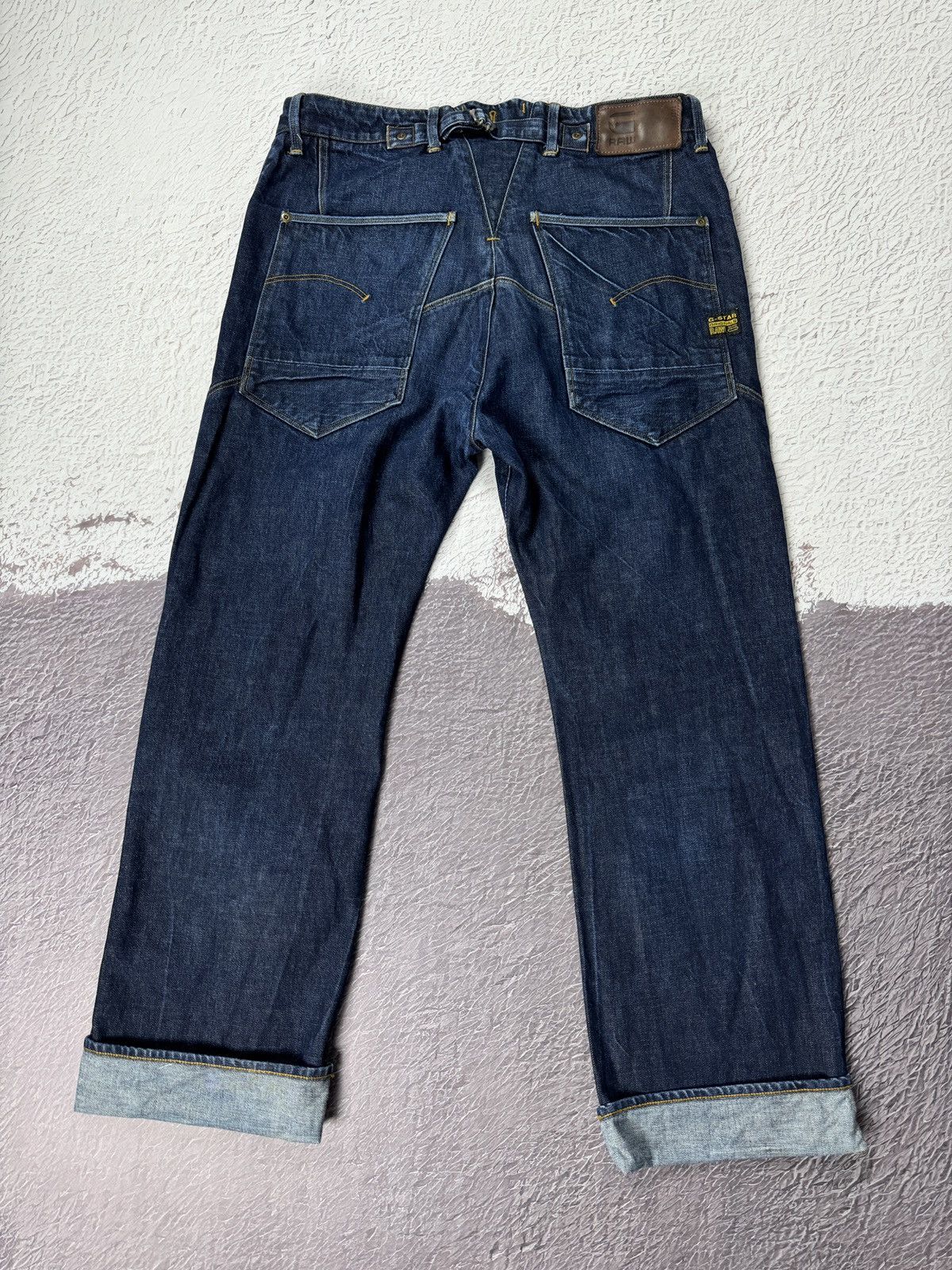 G-Star G-Star Raw KHM Loose selvedge buckle back heavy jeans Size US 34 / EU 50 - 14 Thumbnail