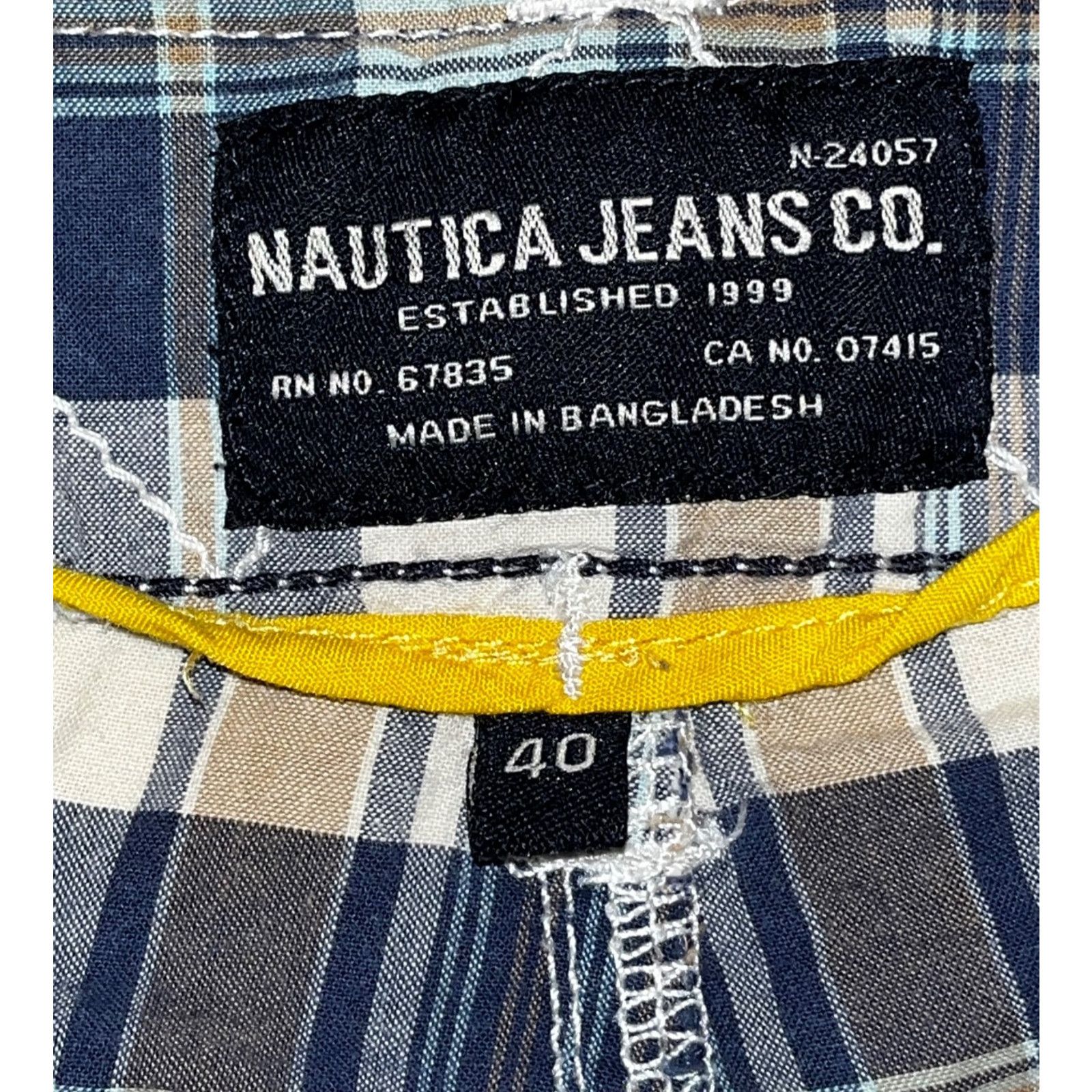 Nautica Nautica Jeans Cargo Shorts 40 Y2K Baggy Plaid Streetwear 12” Size US 40 / EU 56 - 5 Thumbnail
