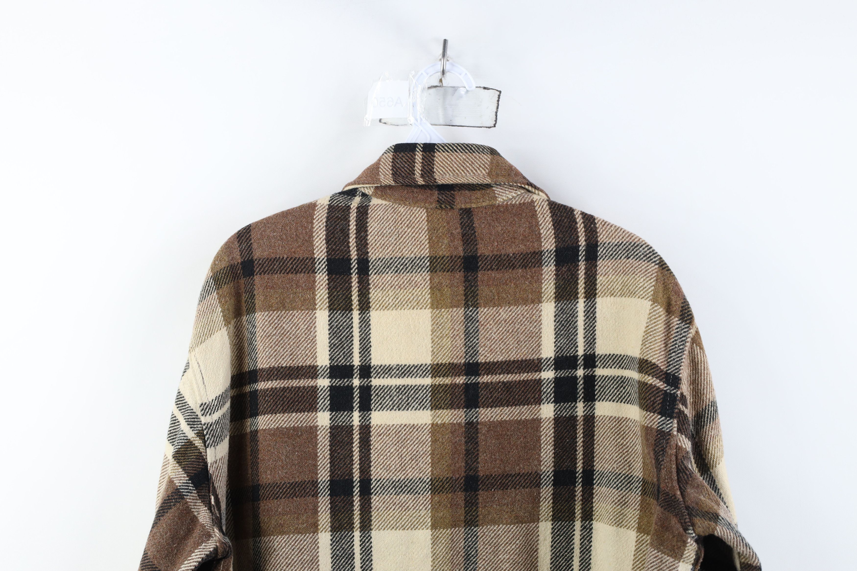Vintage Vintage 60s Streetwear Wool CPO Shirt Jacket Jac Shirt Plaid Size US L / EU 52-54 / 3 - 13 Thumbnail