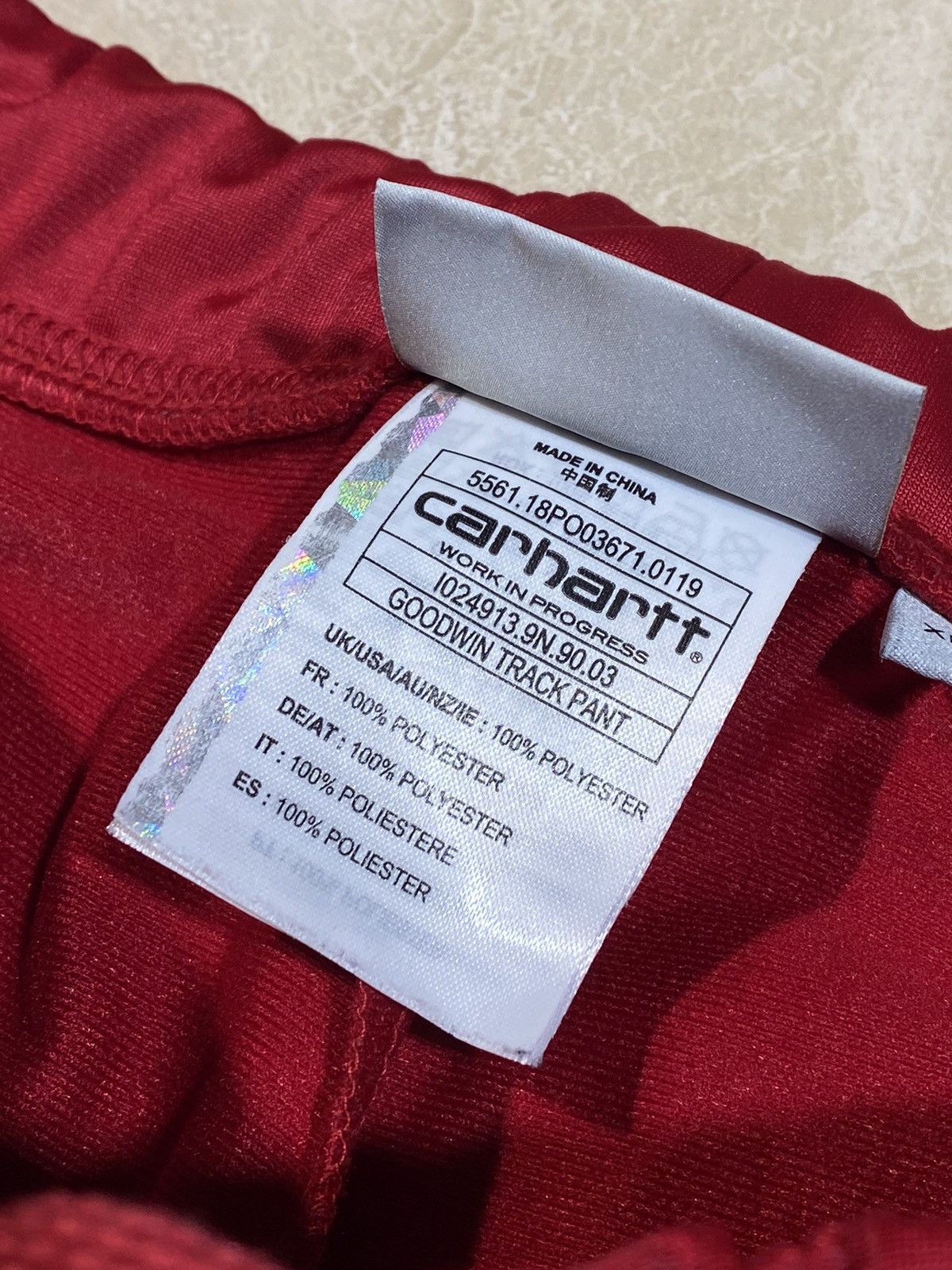 Carhartt Carhartt streetwear style hot red colour track pants Size US 36 / EU 52 - 13 Thumbnail