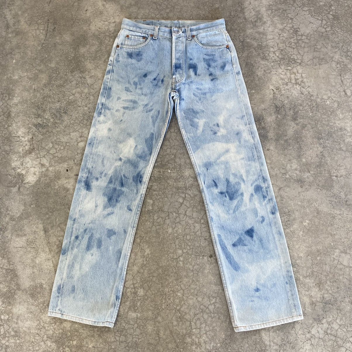 Levi's VTG Late 80’s Levis 501xx Acid Washed Blue Jeans Size US 28 / EU 44 - 2 Thumbnail