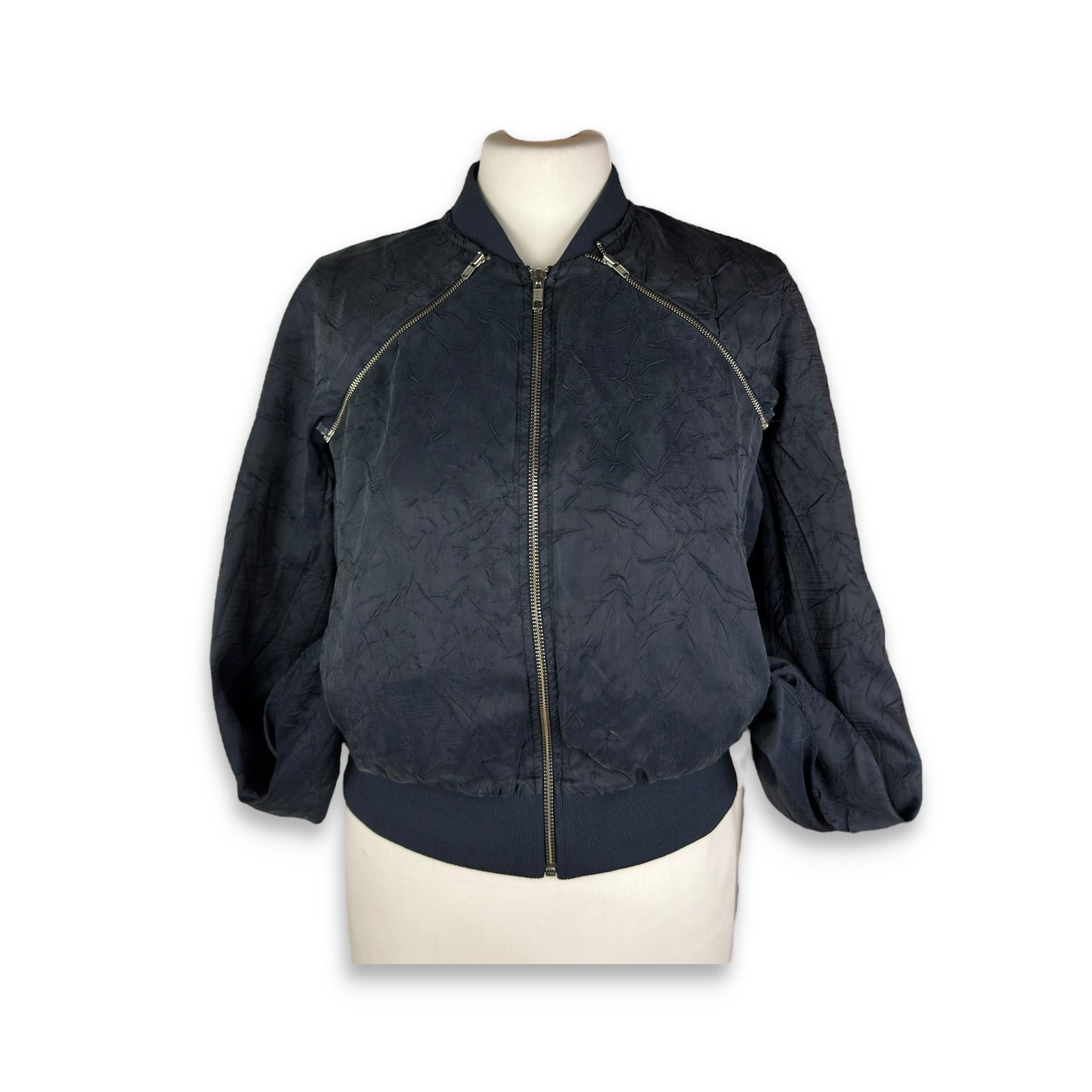Acne Studios Acne Studios Blanche Crinkle Long Sleeve Full Zip Jacket 36 Size XS / US 0-2 / IT 36-38 - 2 Thumbnail