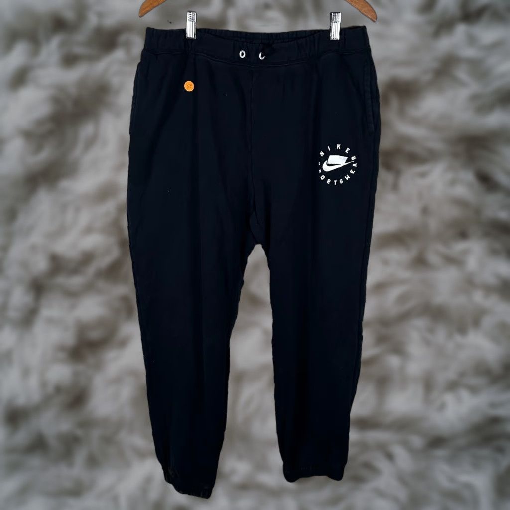 Nike Nike Sportswear Mens Black Fleece Jogger Sweatpants NSW Logo Large Size US 33 - 1 Thumbnail