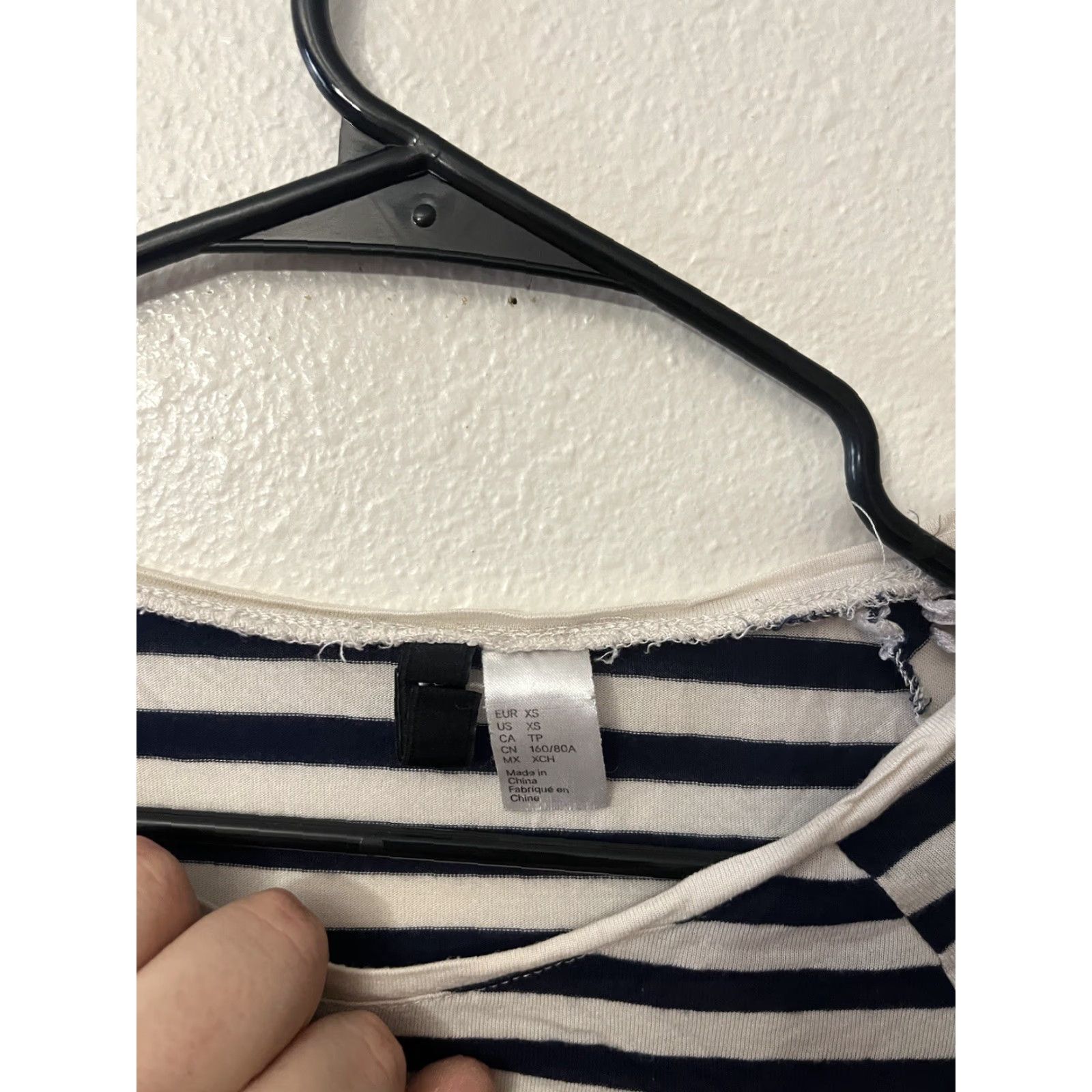 H&M H&M Divided Women's XS Sweater Top Striped 3/4 Sleeve Knit Pullover Multicolor Casual Size XS / US 0-2 / IT 36-38 - 2 Thumbnail