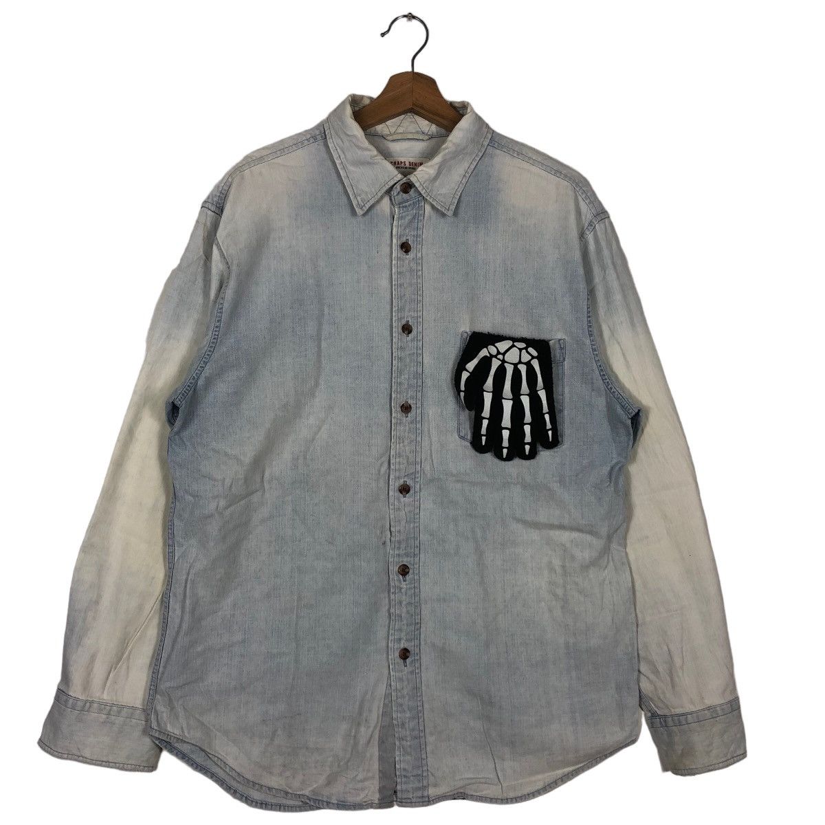 Japanese Brand 🔥90’s Vintage Chambray Shirts Chaps Denim Size US L / EU 52-54 / 3 - 2 Thumbnail