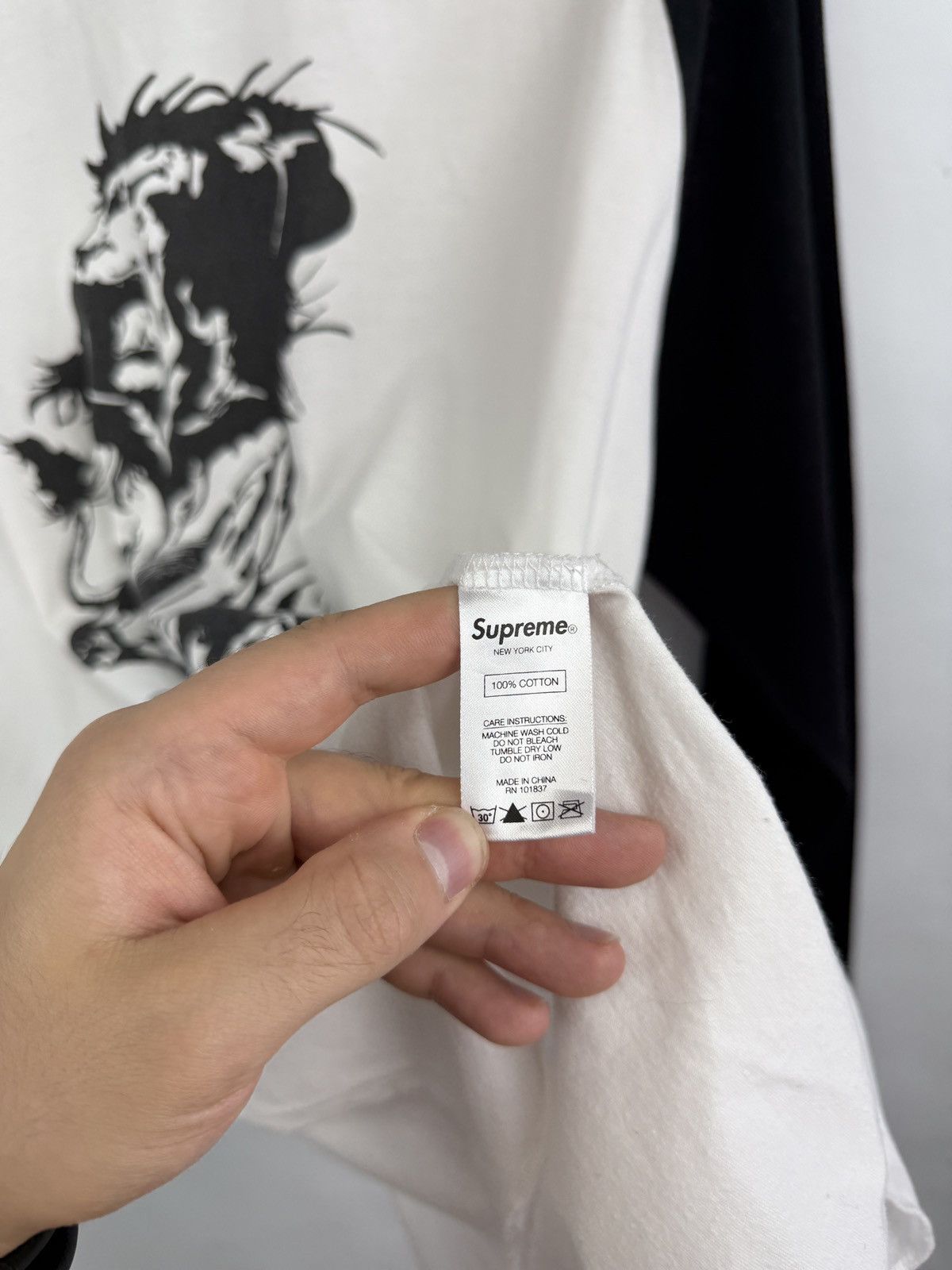 Supreme 🇺🇸 Y2K Supreme Lion Raglan Baseball SS18 Long Sleeve Rare Size US L / EU 52-54 / 3 - 7 Thumbnail