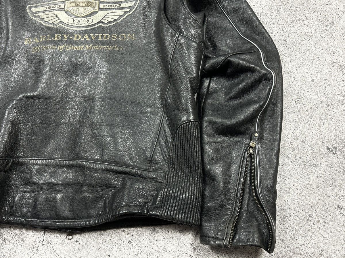 Harley Davidson × Vintage Harley Davidson Leather Jacket 100th anniversary Size US M / EU 48-50 / 2 - 9 Thumbnail