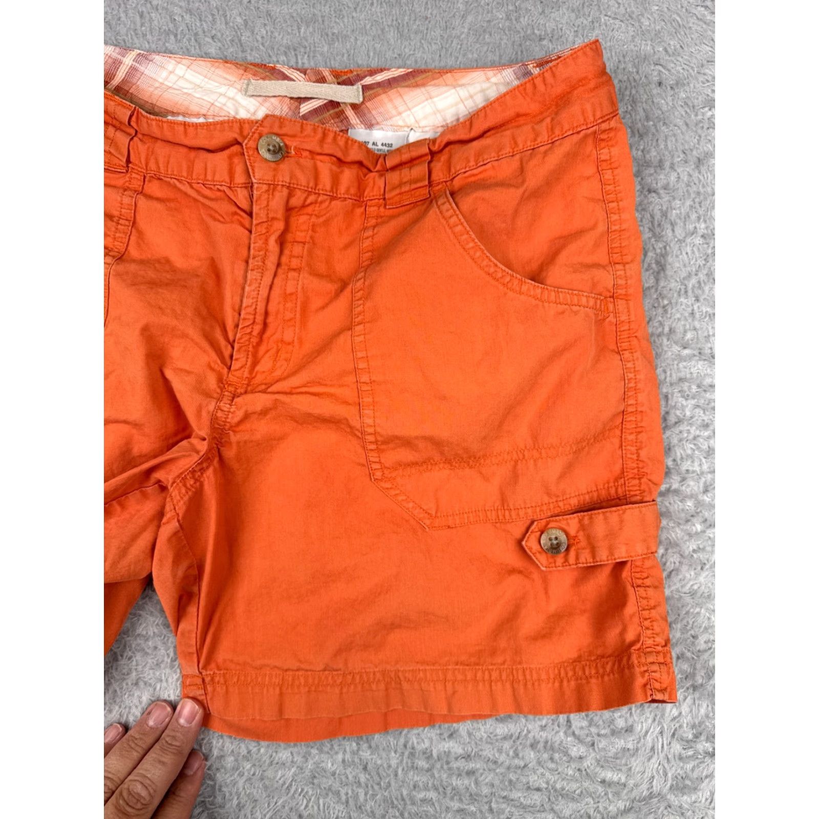 Vintage Columbia Shorts Womens 8 Orange 100% Cotton Bush Pockets Hike Camp 32x5 Fading Size 30" / US 8 / IT 44 - 4 Thumbnail