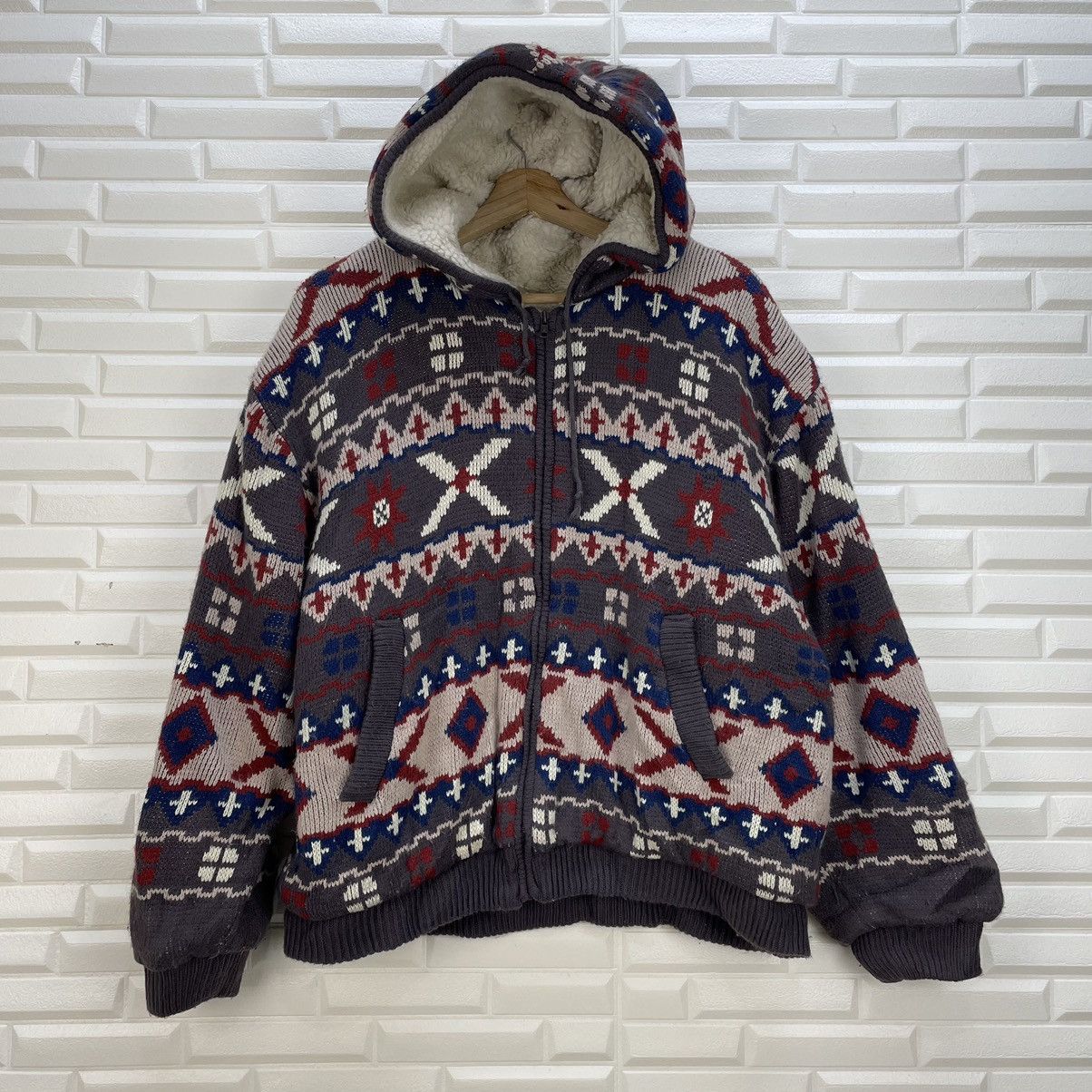 Aran Isles Knitwear Vintage Japanese Brand Gb Company Native Hoodie Jacket Size US M / EU 48-50 / 2 - 2 Thumbnail