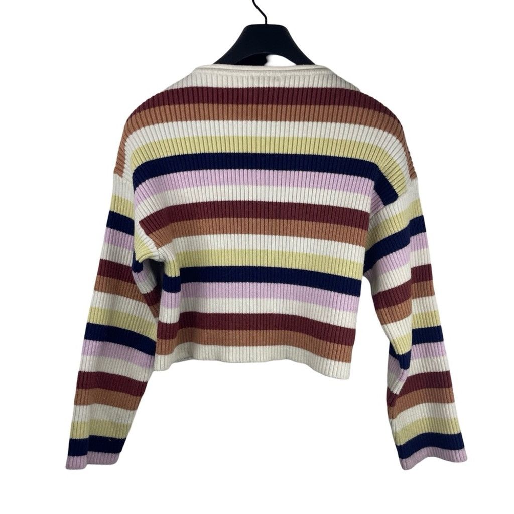 Other AMUSE SOCIETY Women's Cropped Ribbed Striped Sweater New XS Size XS / US 0-2 / IT 36-38 - 3 Thumbnail