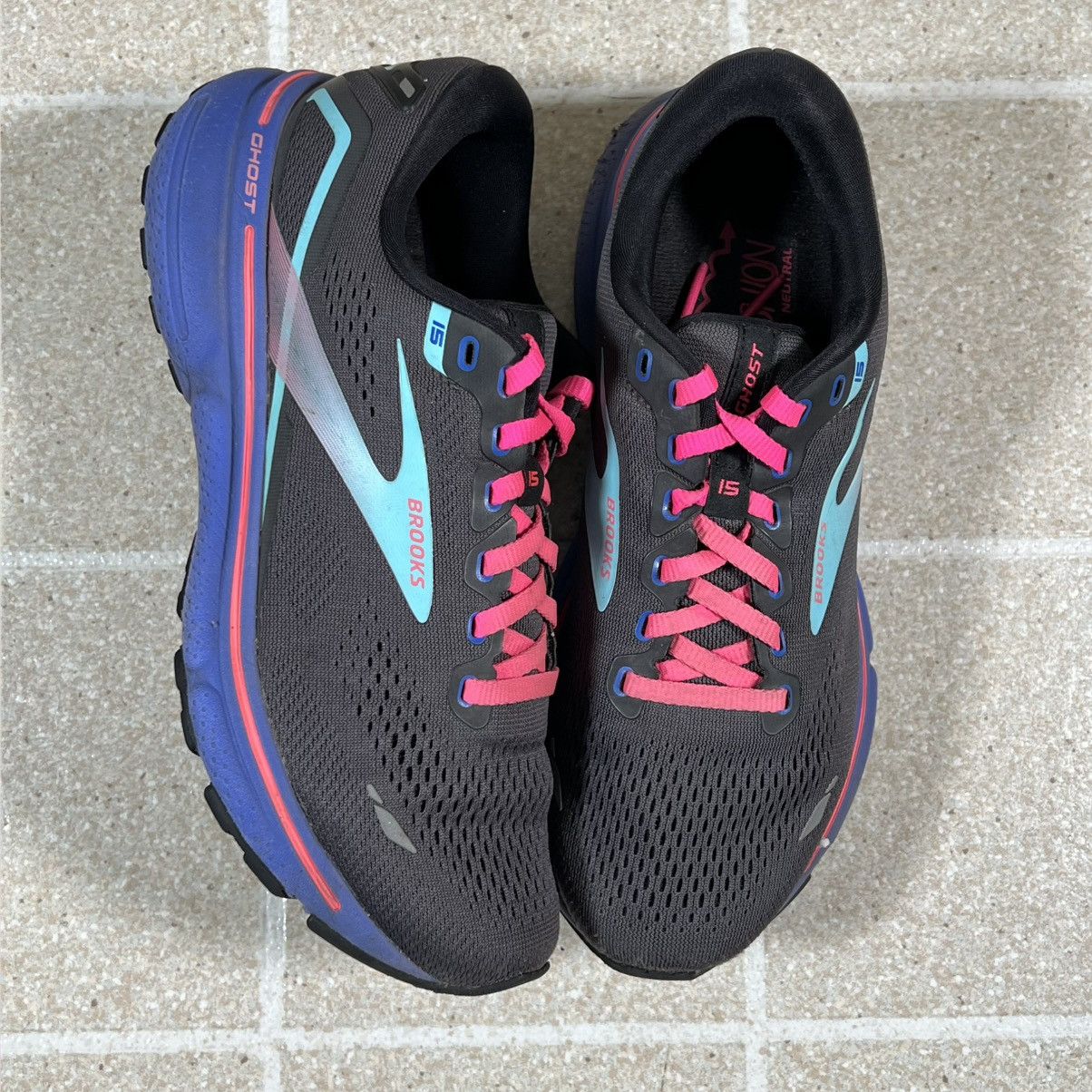 Brooks Brooks Ghost 15 Womens 8 Gray Pink Running Sneakers Size US 8 / IT 38 - 1 Thumbnail