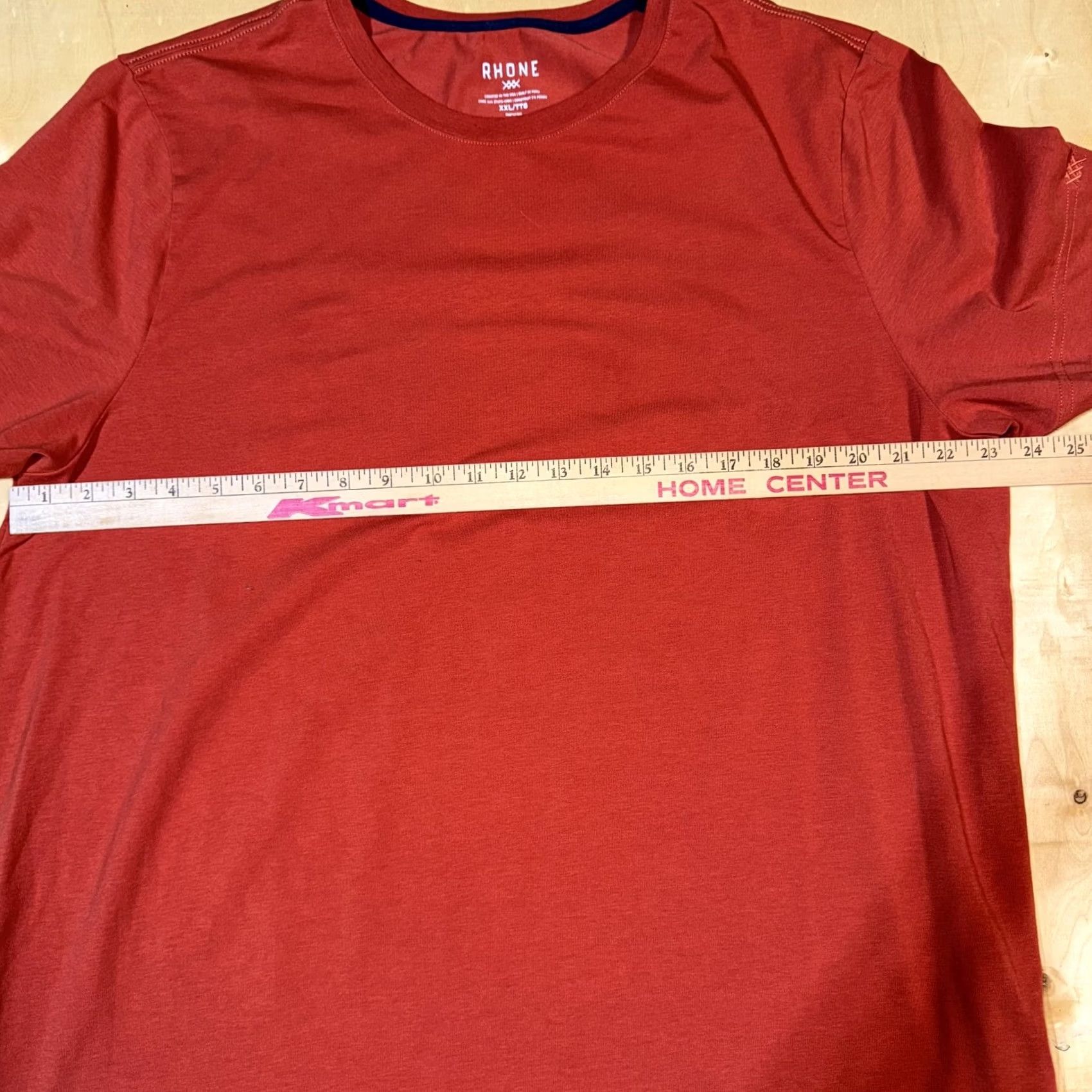 Rhone Rhone Shirt Mens 2XL Red Crewneck Organic Pima Cotton Comfort Casual SPR 2023 Size US XXL / EU 58 / 5 - 8 Thumbnail