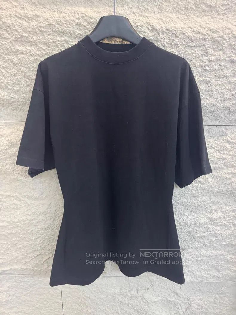 Balenciaga Balenciaga Solid Black Round Neck Short Sleeve T-Shirt Size US XS / EU 42 / 0 - 1 Thumbnail